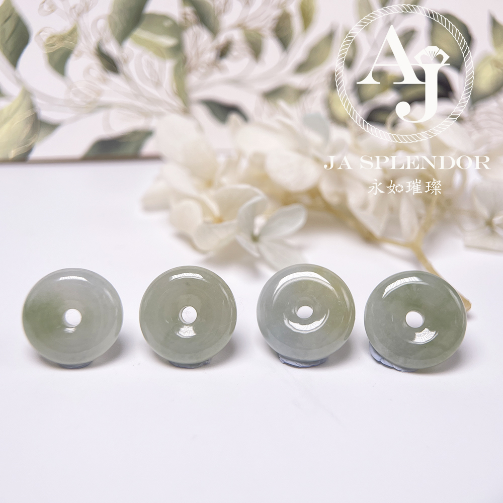 JN-478/482/492/494 天然翡翠A玉 冰潤秋香綠小平安扣