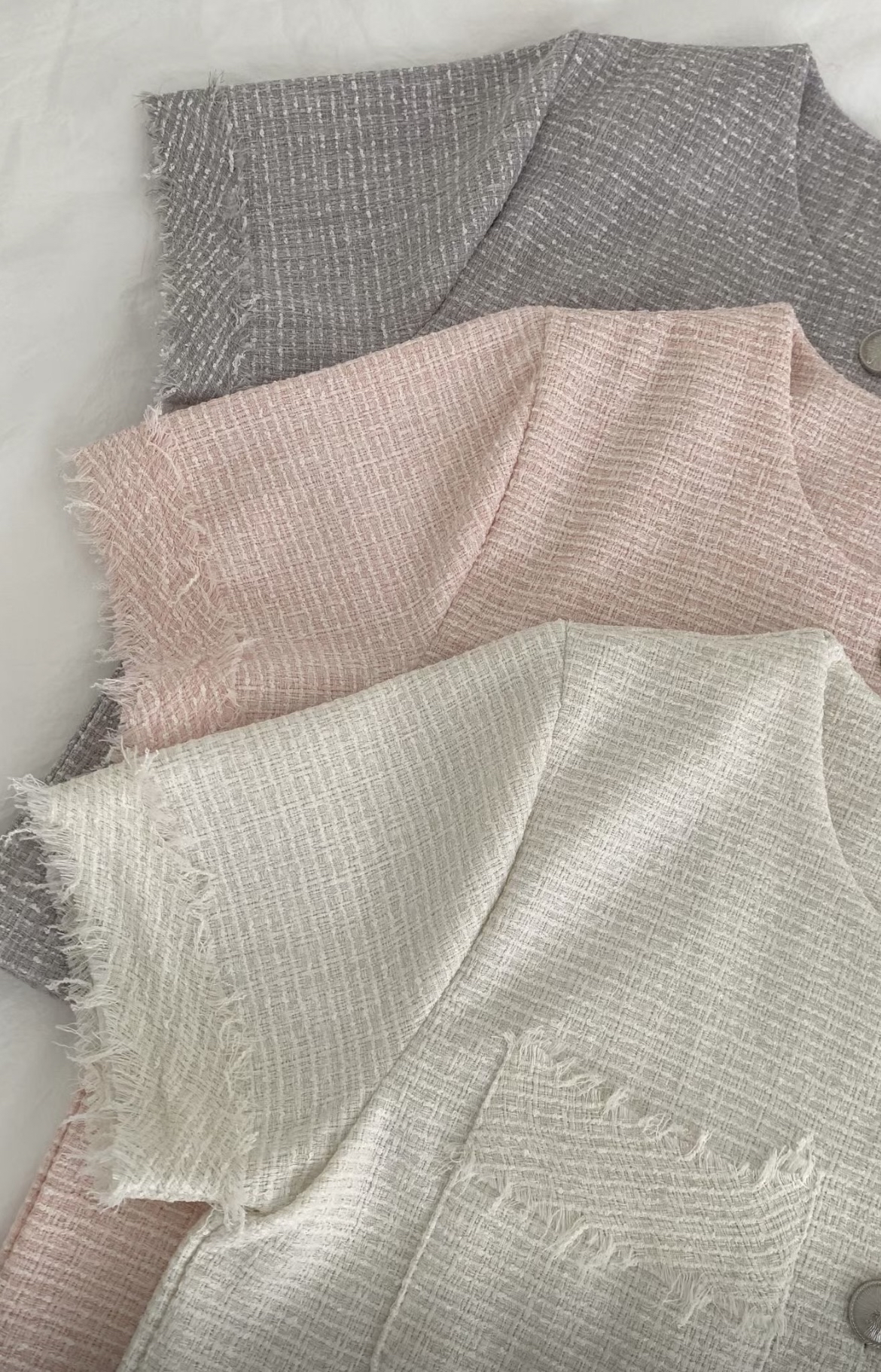 ❥ 高 貴 Tweed 短 外 套 。