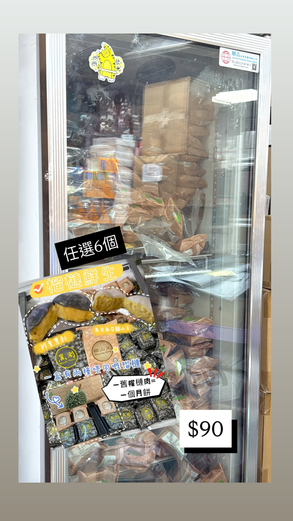 （清貨蝕本優惠價）榴槤鮮生冰皮月餅（不包郵）