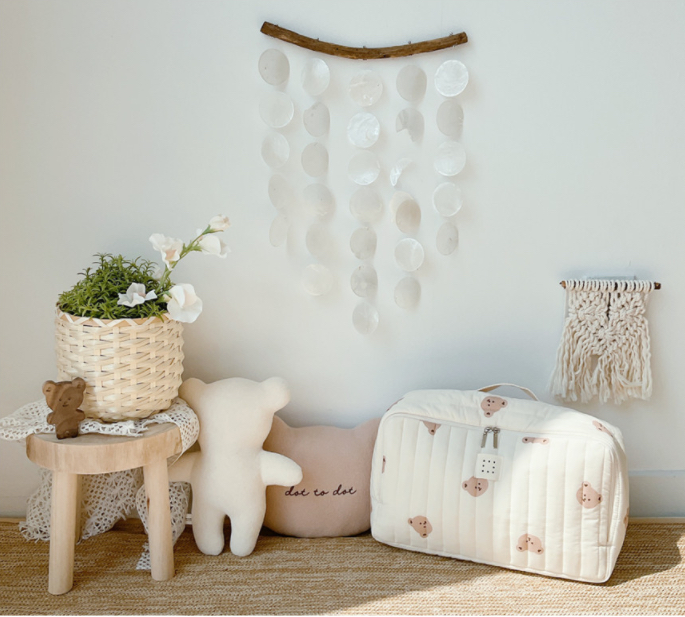 Dottodot 印花旅行包 (熊熊/橄欖)