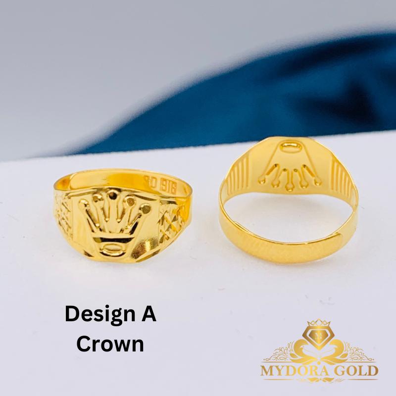 MYDORA Cincin Stamping Baby (Adjustable) | Emas 916 Ring
