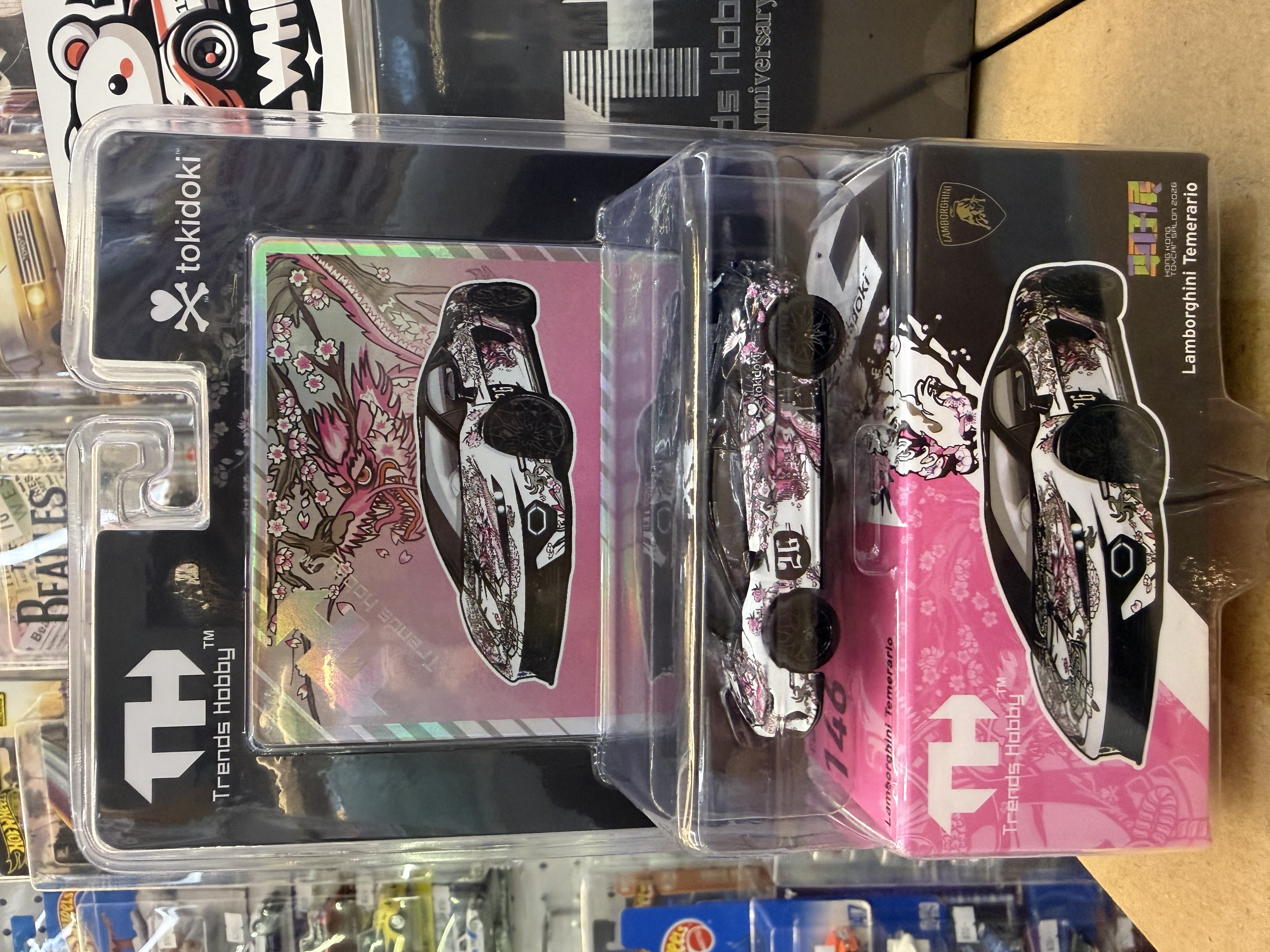 Trends Hobby x Tokidoki Limited Edition Dragon Lamborghini Temerario & Tiger Lamborghini Urus set Hong Kong Toycar Salon 2026