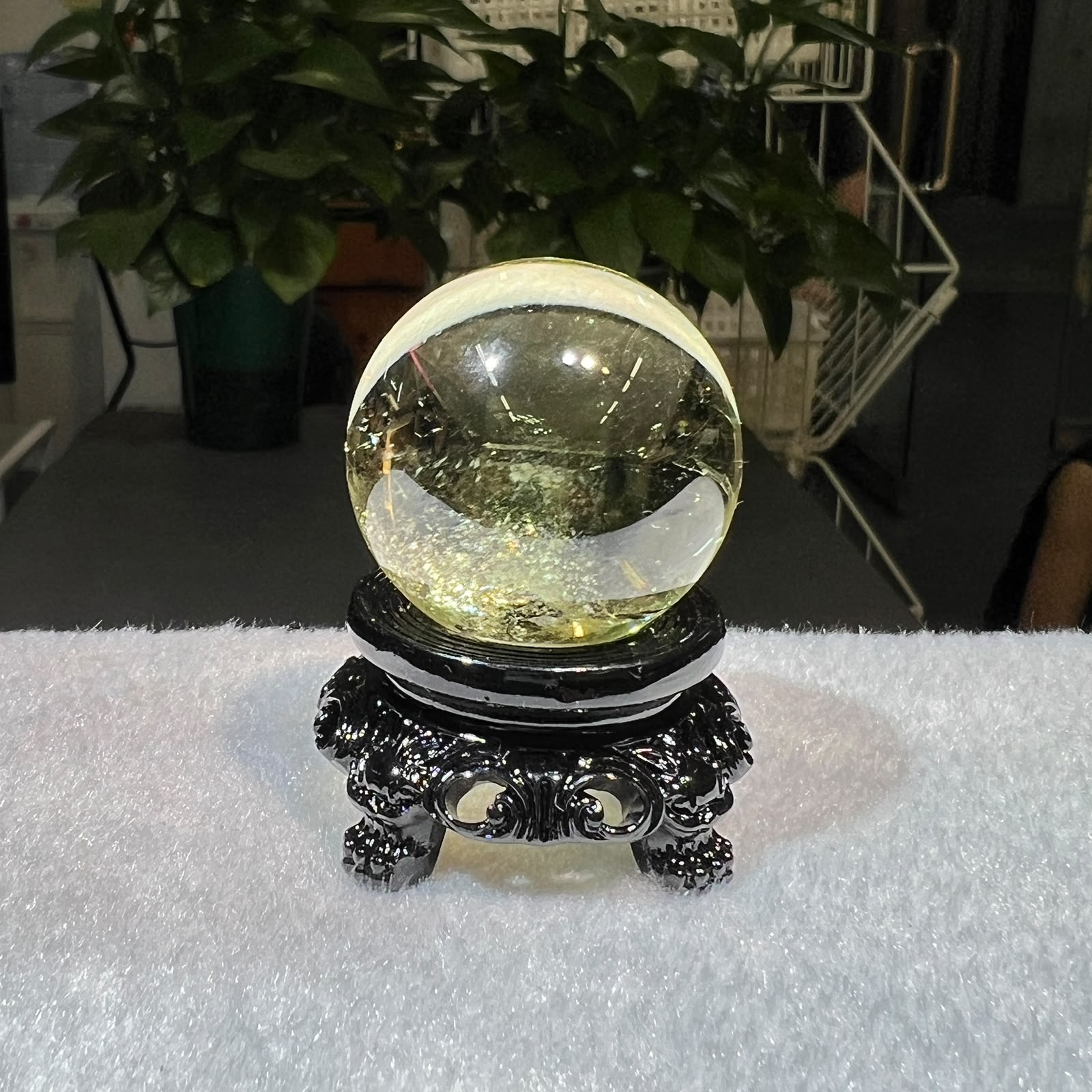 黃水晶球 3.4cm+/- (不連座)#CA0067