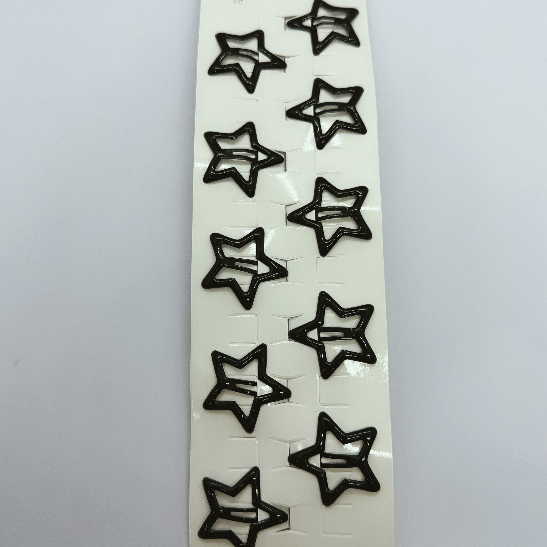 黑色星星髮夾(10隻裝)