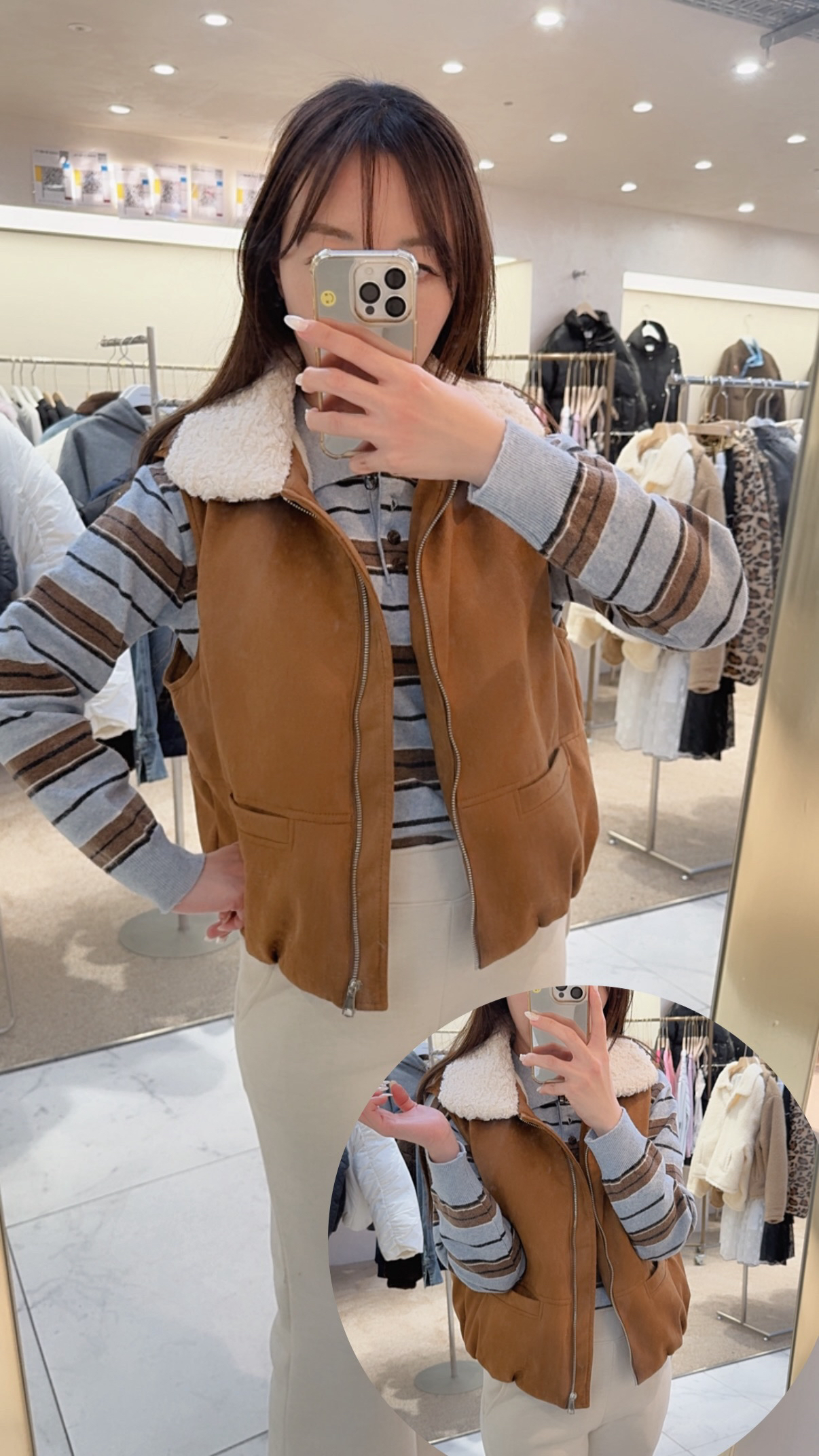 內厚絨毛猄皮背心外套🇰🇷🇰🇷韓國連線 21/1🔥🔥9820#D003