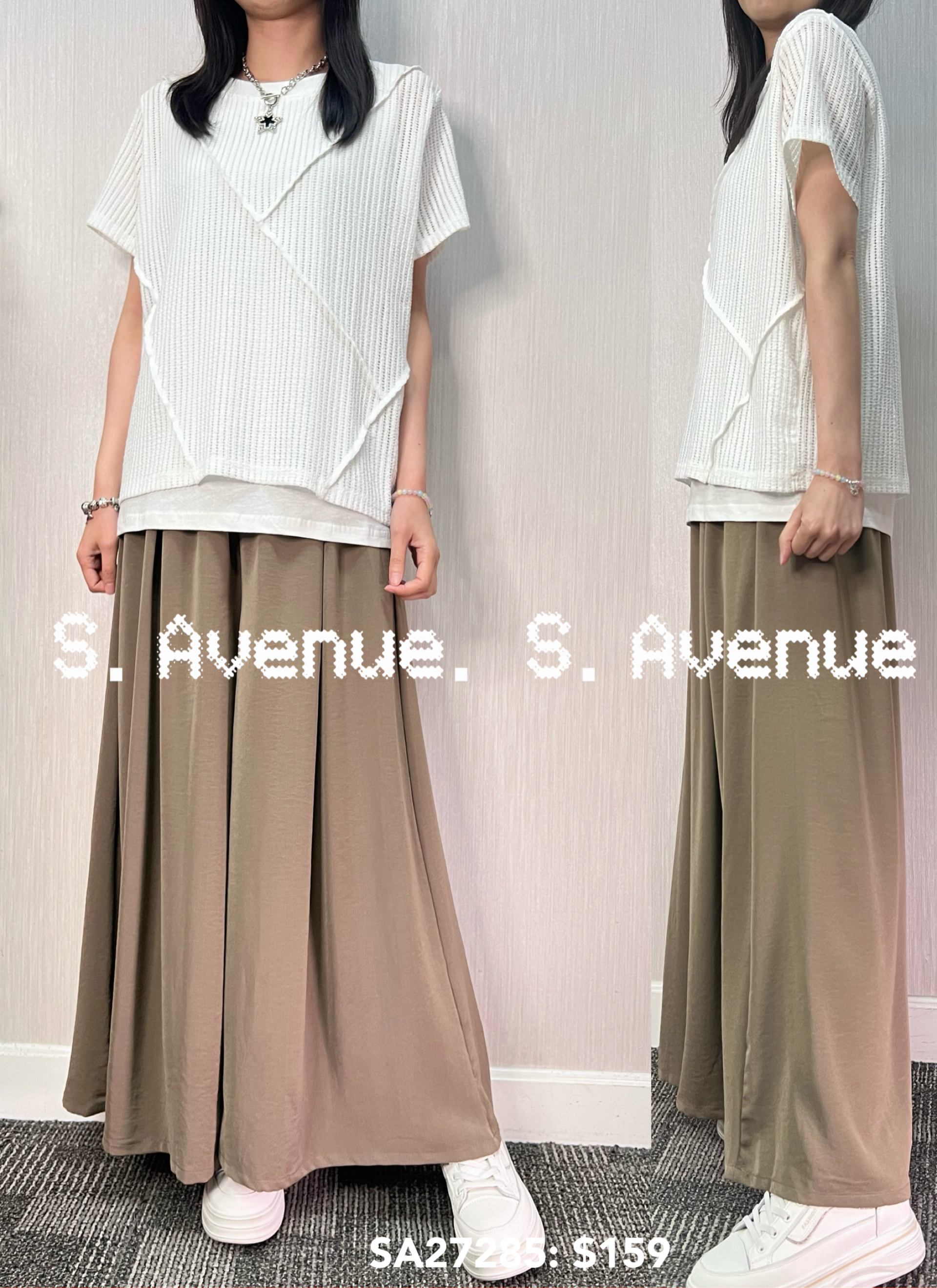 SA27285: 短袖網網拼棉假兩件