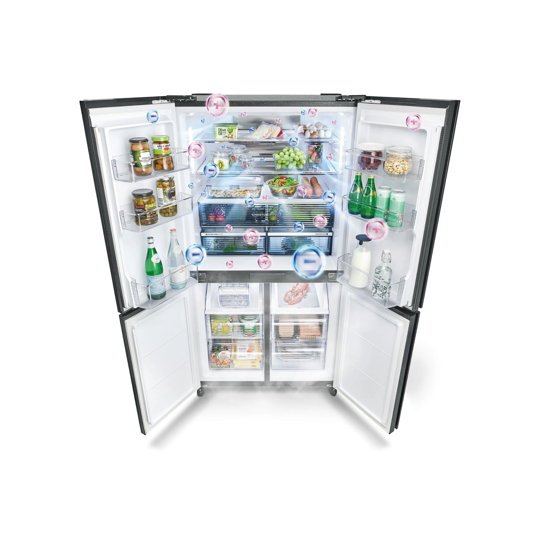 Sharp 750L Avance Glass Door 4-Door Refrigerator (SJF921VGK)