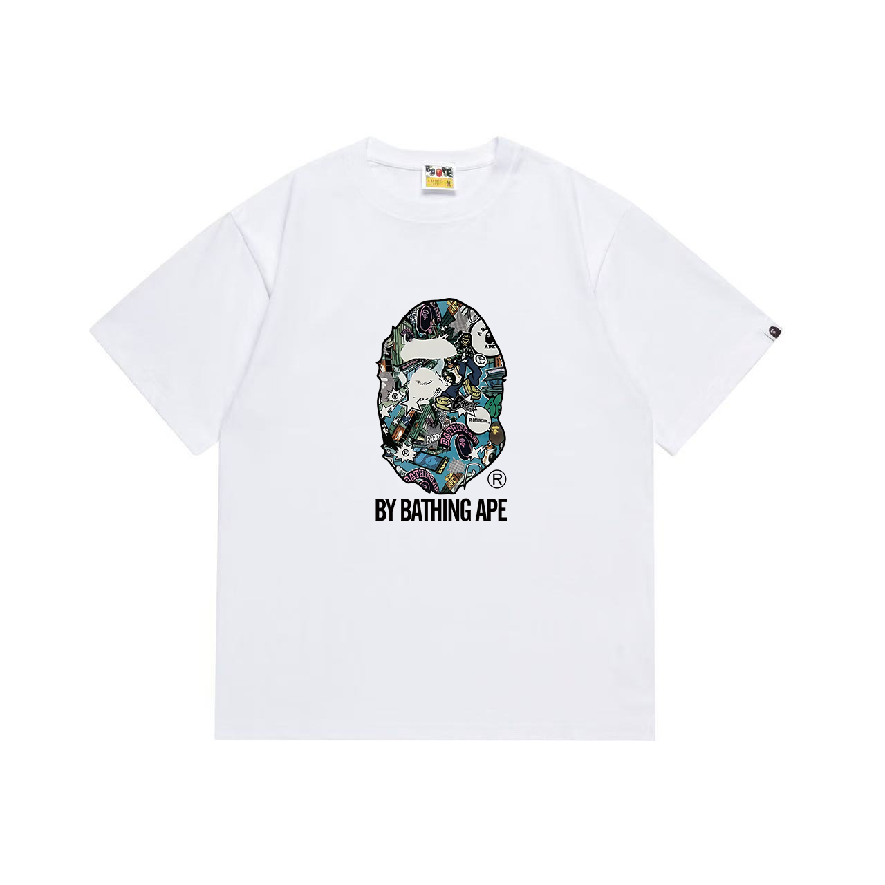 Bape Comic Art Ape Head Tee