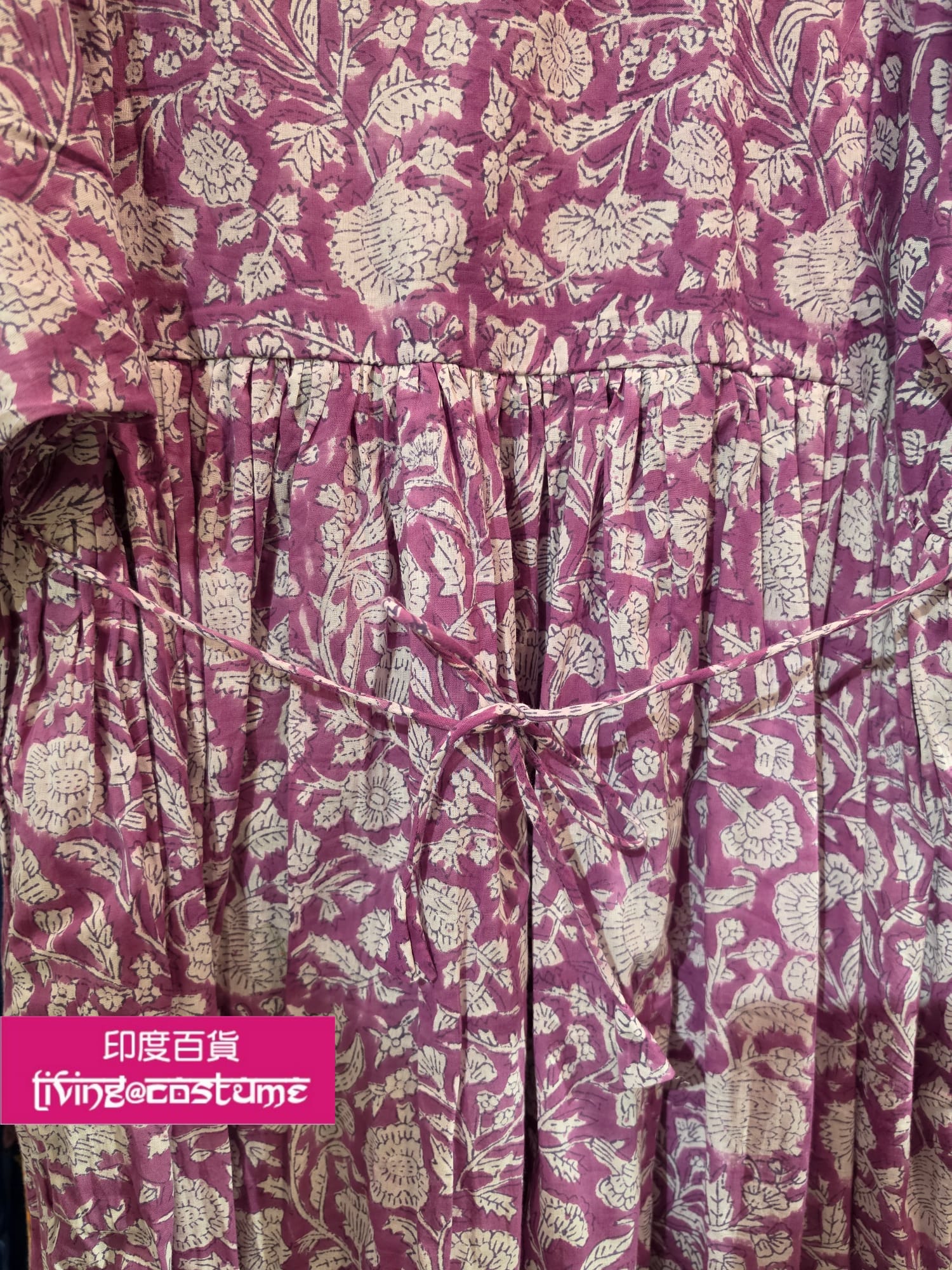 印度木刻印花純綿連身裙