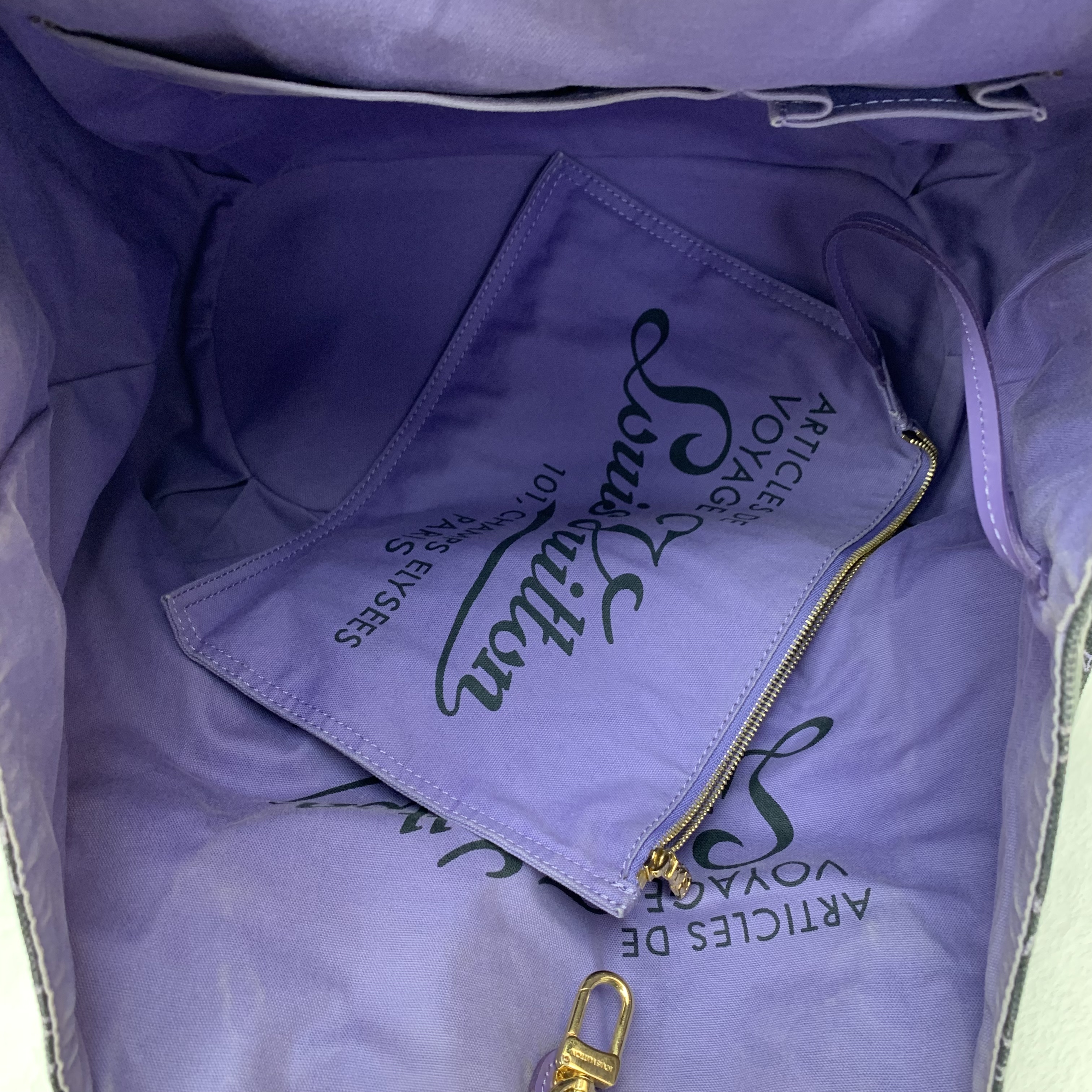 💜中古包 LV紫色老花 GM手袋