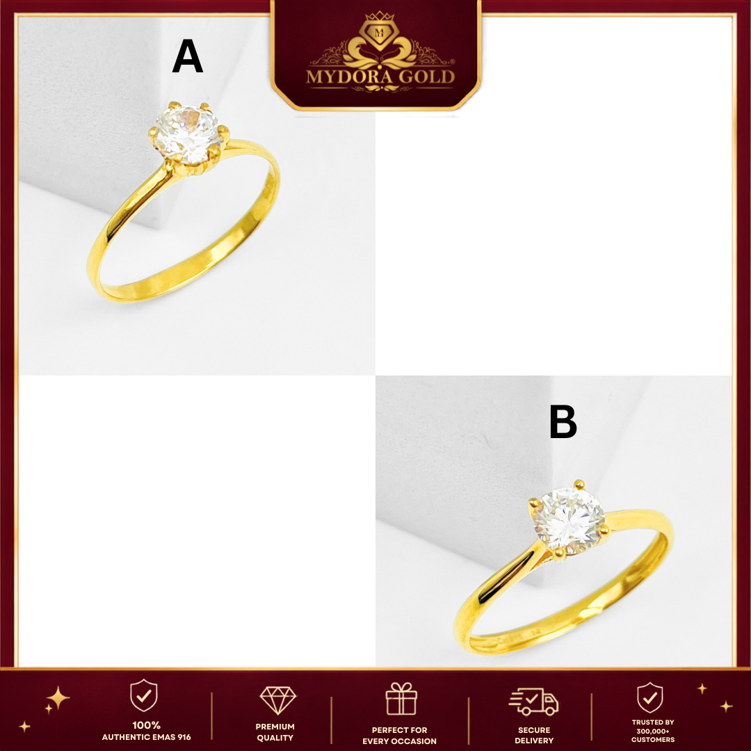 MYDORA Cincin Batu Felisa l EMAS 916/22K