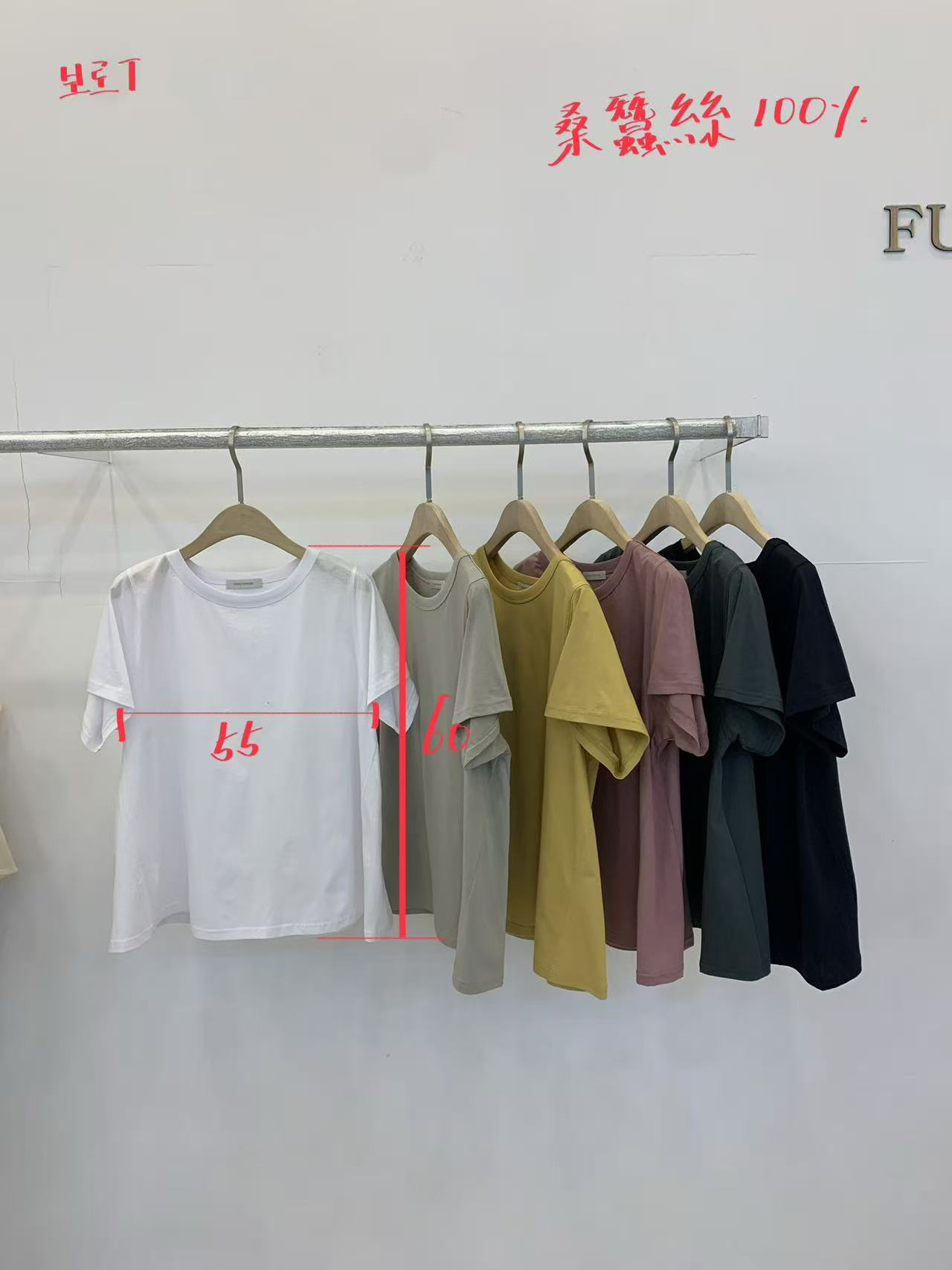 FP15_04 桑蠶絲短TEE (6色)