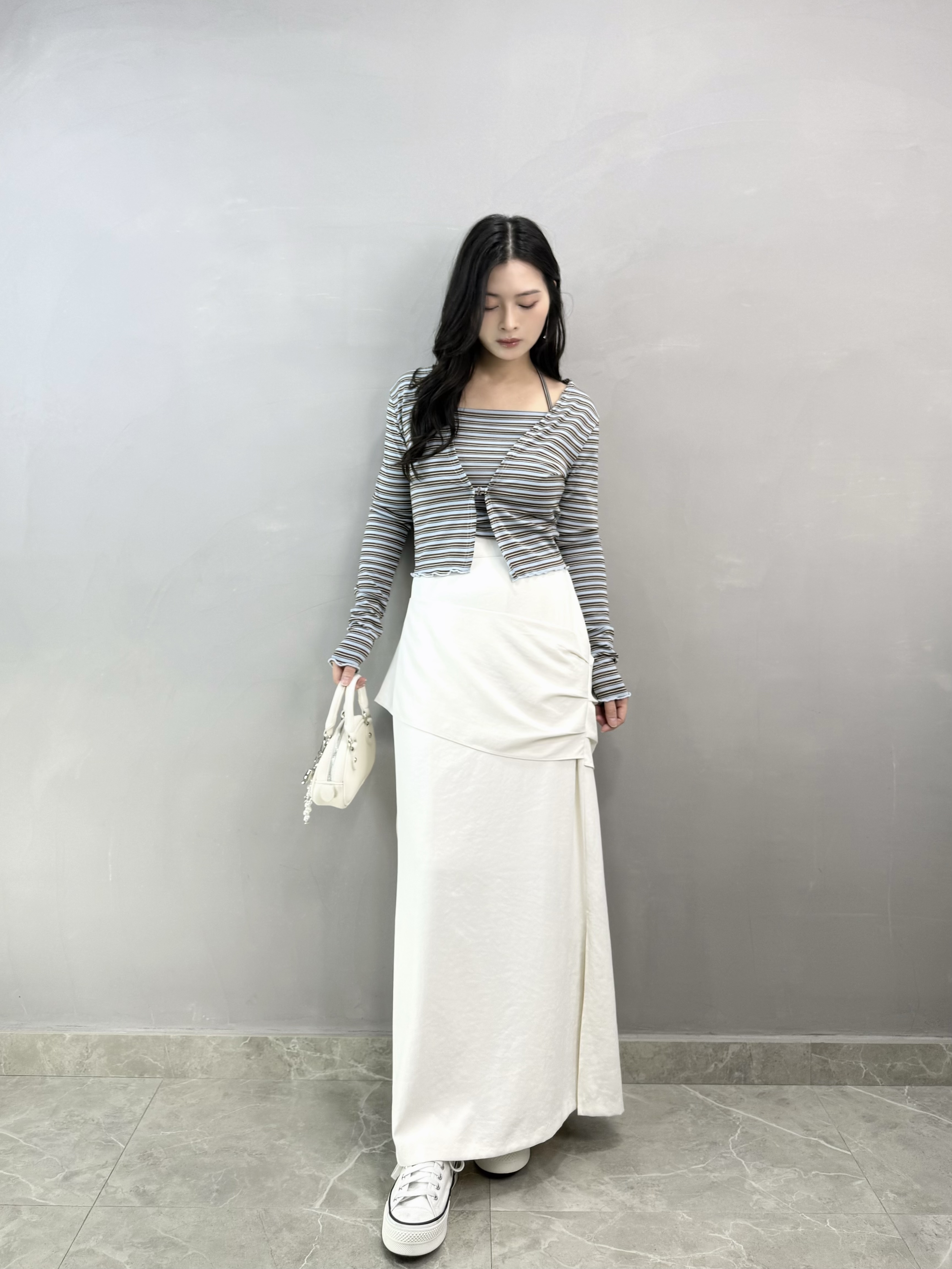 L77 設計感絲質裙