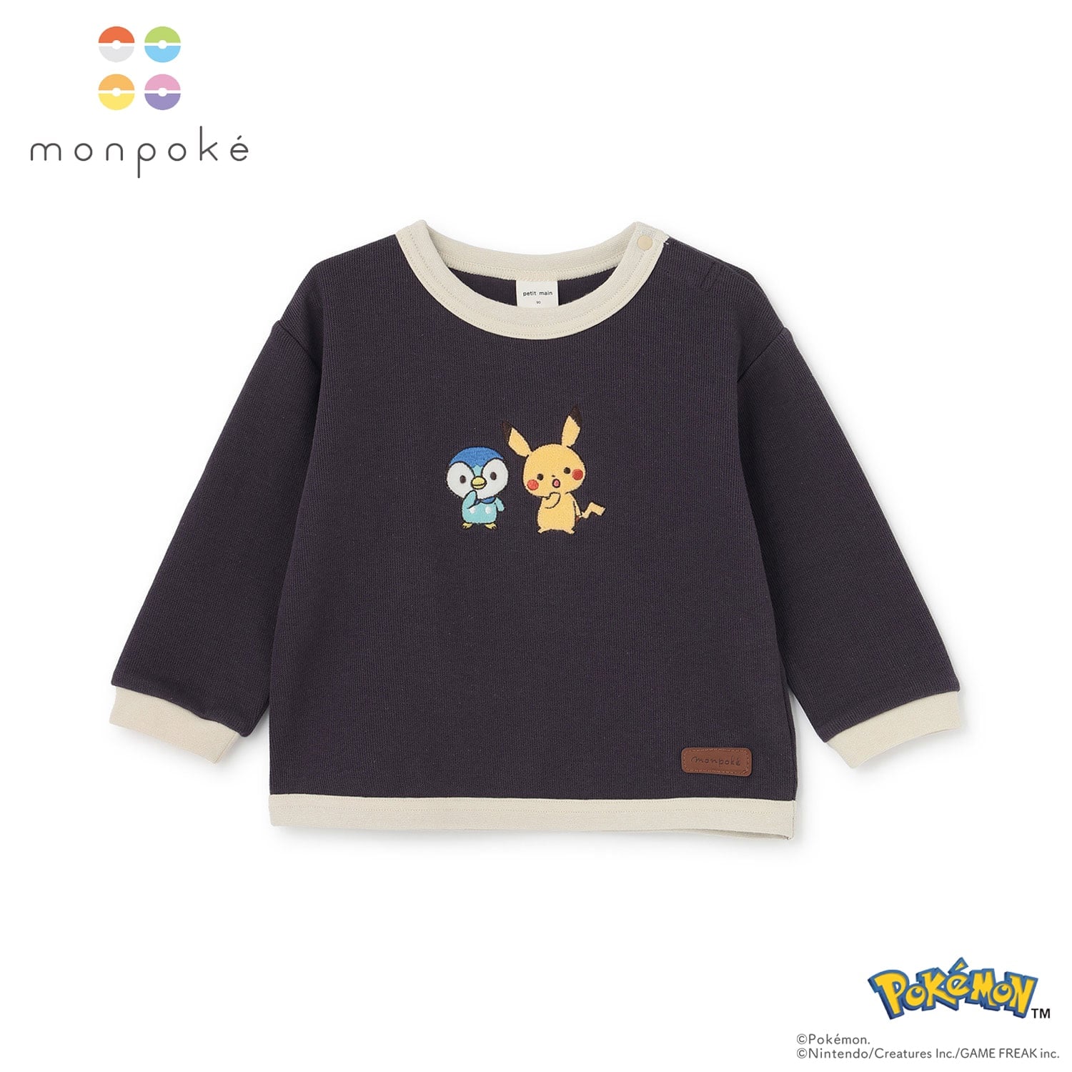 🆕【⭐訂購⭐】🇯🇵日本直送 🌀#Pokemon Monpoke系列 貼花長袖Tee［4款選］🌀  [ELJA-0078]