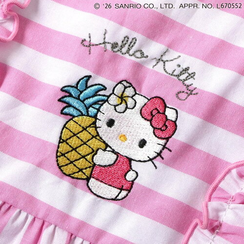 🆕【⭐訂購⭐】🇯🇵日本直送🌀#Sanrio 刺繡 立體花朵 荷葉褶邊 條紋 上衣［2款選］🌀 [ELDA-0265][260529]