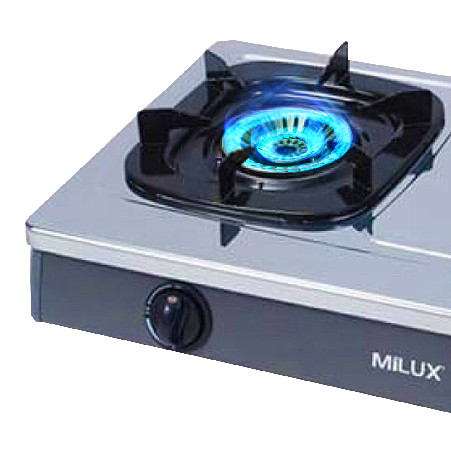 Milux Stainless Steel Double Burner Gas Cooker (MSS-3250)
