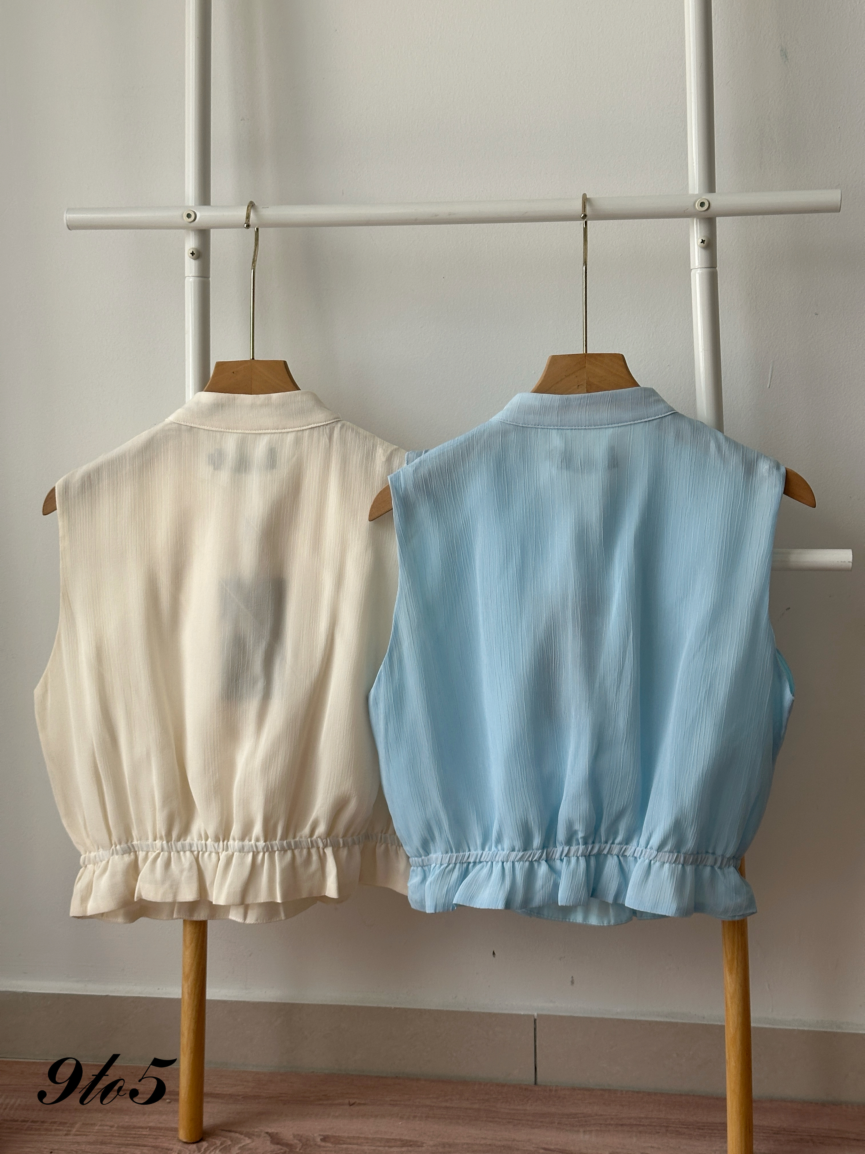 T4266 Sleeveless Ruffle Top - 3 Colors 