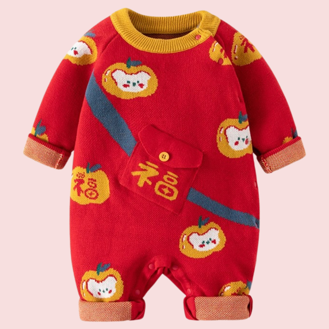 預訂🧨新年款🧨中國風小福袋嬰兒連身爬服