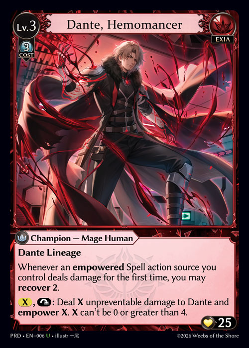 Dante, Hemomancer / PRD-006 (U)