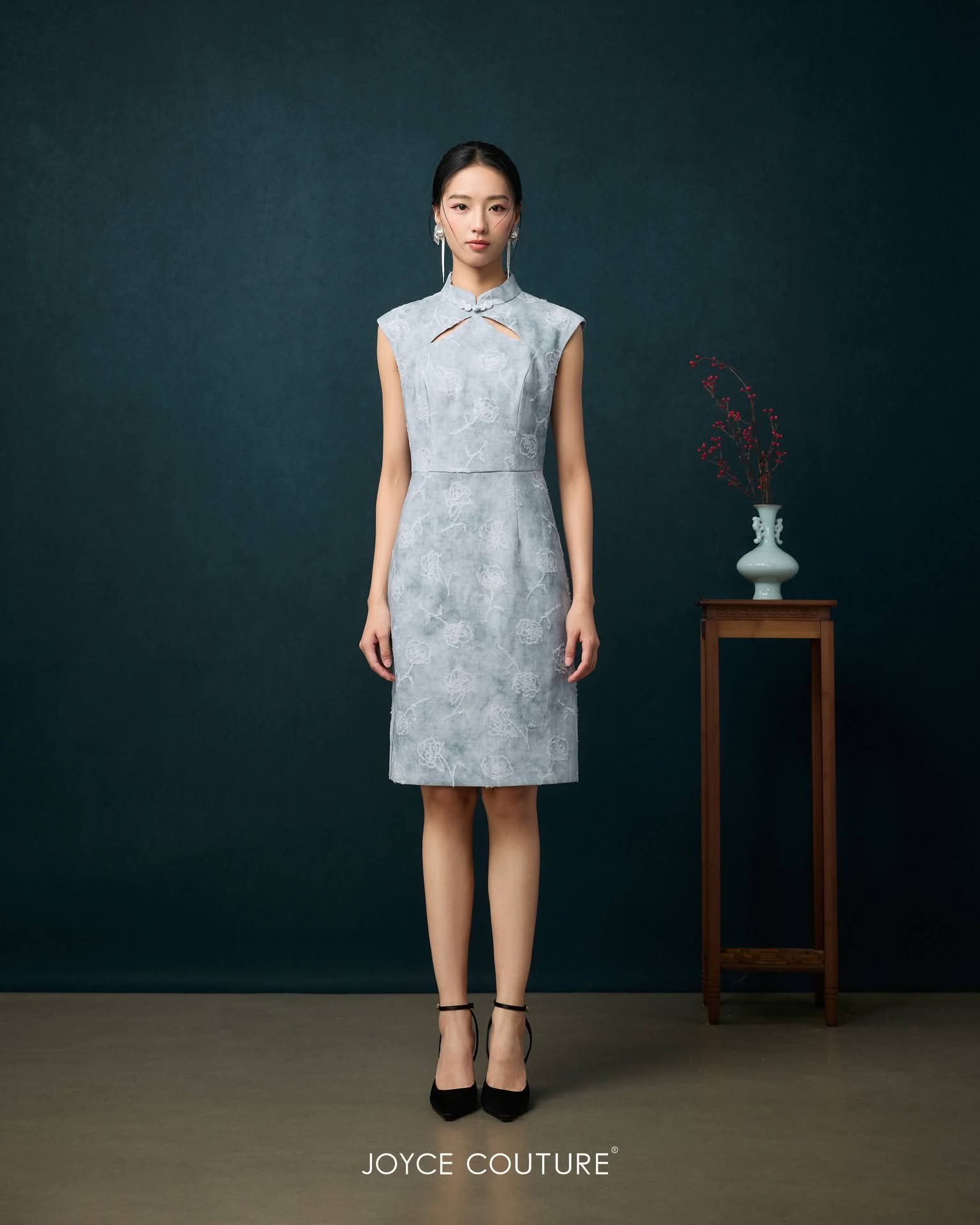 优雅旗袍连身裙 D0366