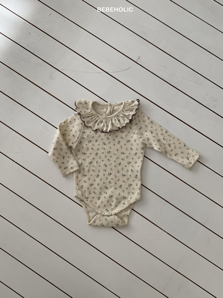 🌸預訂 韓國直送🌸🇰🇷BEBEHOLIC三色碎花荷葉領長袖包屁衣