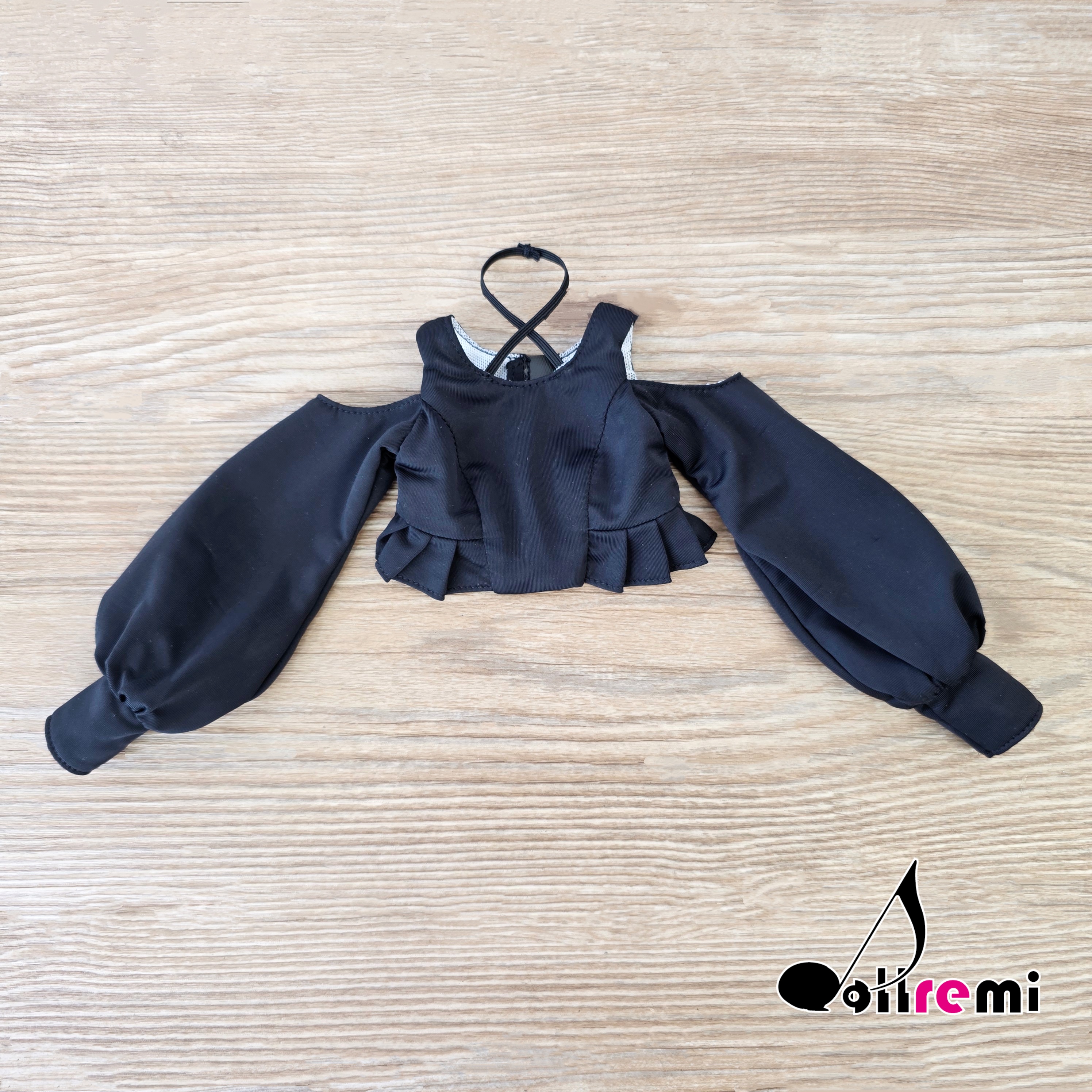 【dollremi】(DD0917B) 露肩長袖短款上衣 Off-shoulder long sleeve crop top