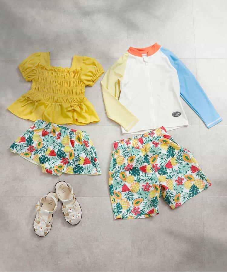 🇯🇵預訂 日本直送🇯🇵Apres les cours三色緞帶褶皺泡泡袖分體泳衣