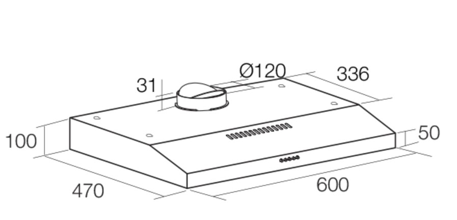 AEROGAZ 60cm Slim Lux Hood AZ-6009