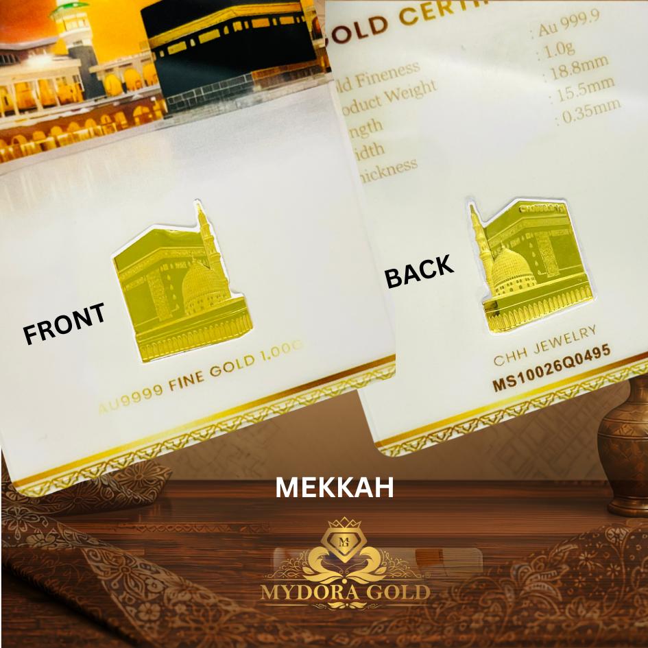 MYDORA 999.9 Gold Bar 1G Golden Landmark Series