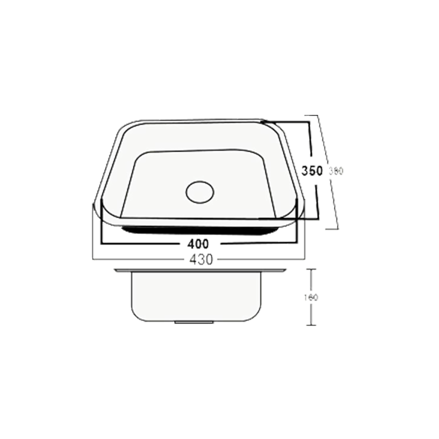 Nicon Single Bowl Stainless Steel Kitchen Sink (4438#) W68