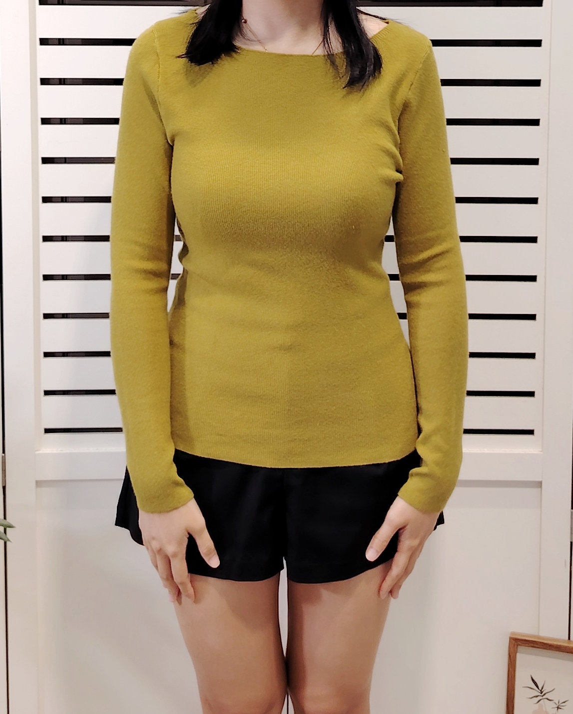 S563 Boat Collar Long Sleeve Knit Wear