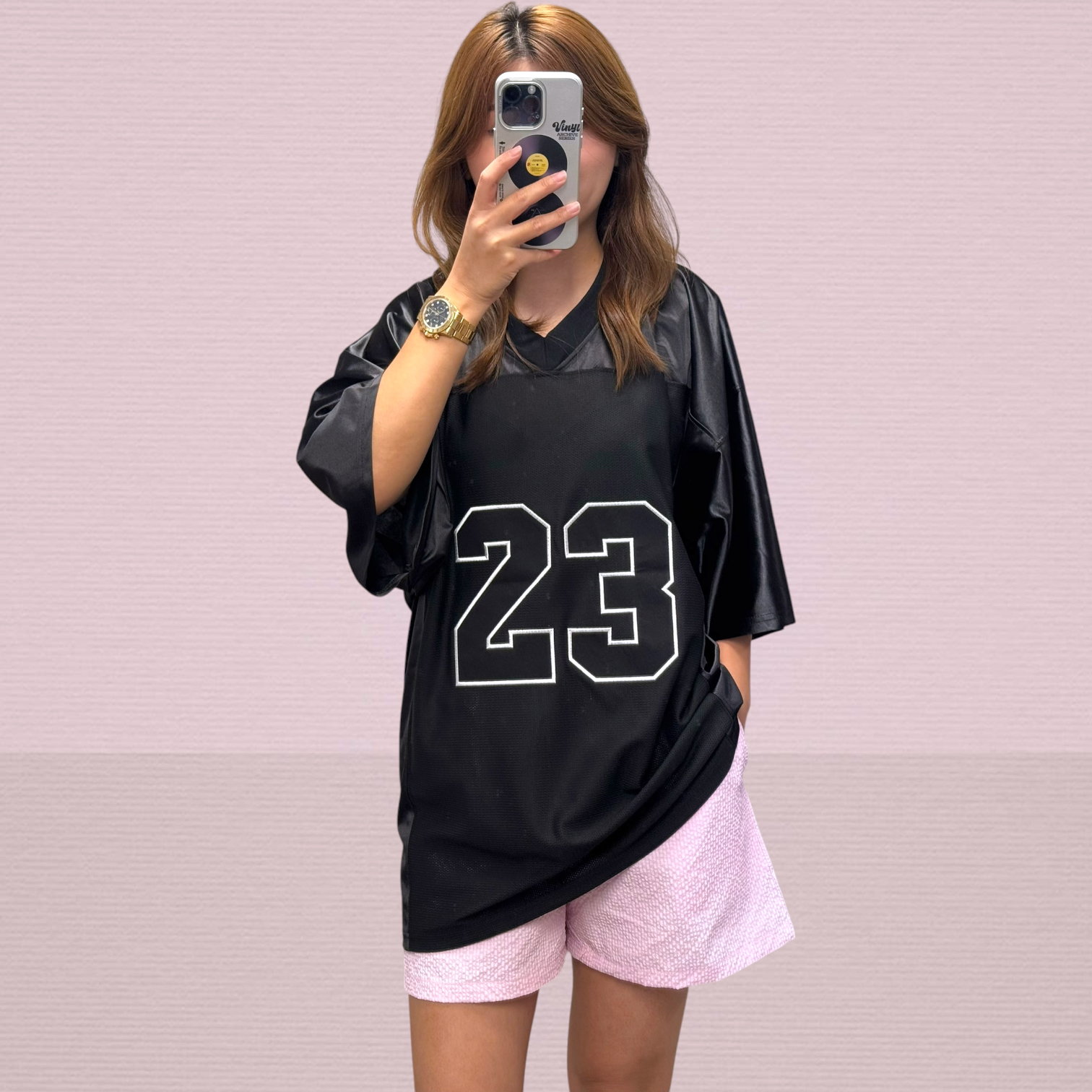 221332 “23” V領網眼球衣Tee