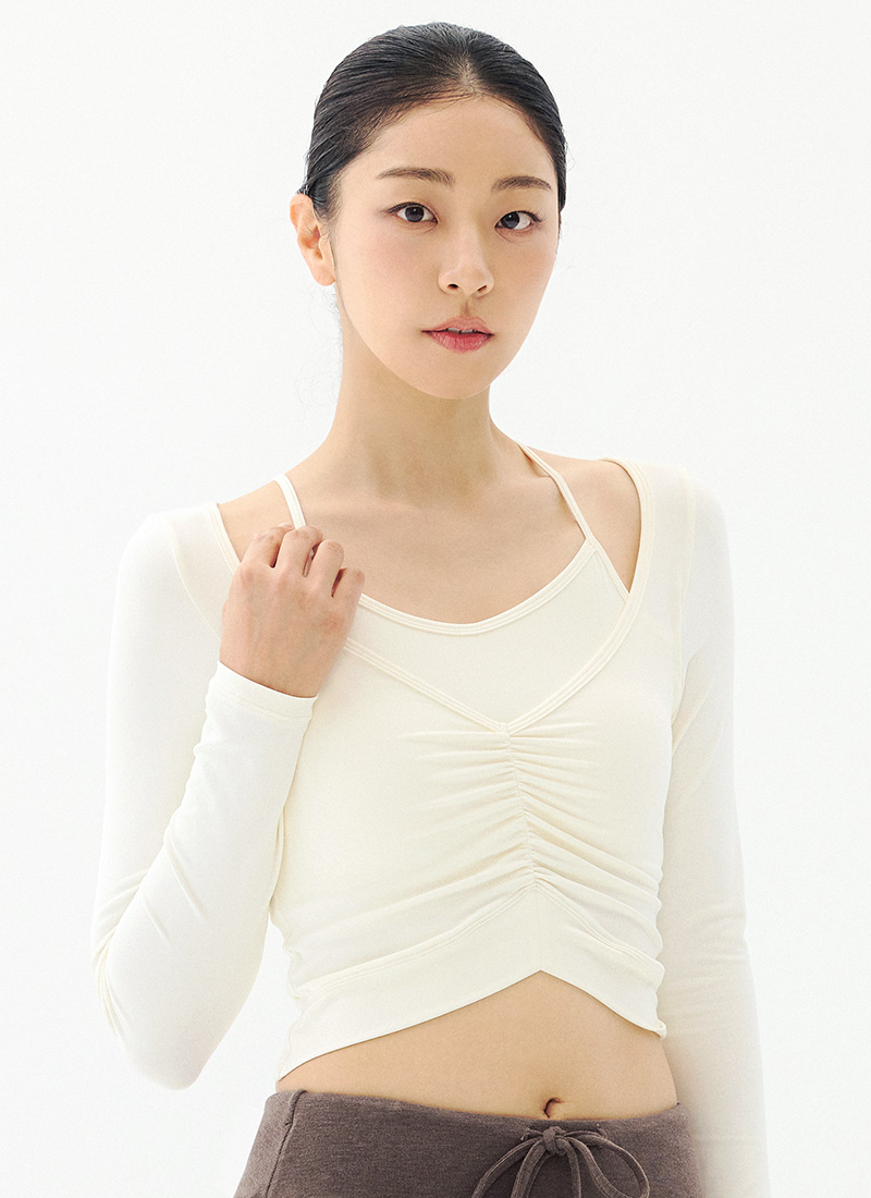 【靚網網摺摺Top】預購_Ellie Shirred Long Sleeve Top by Lux