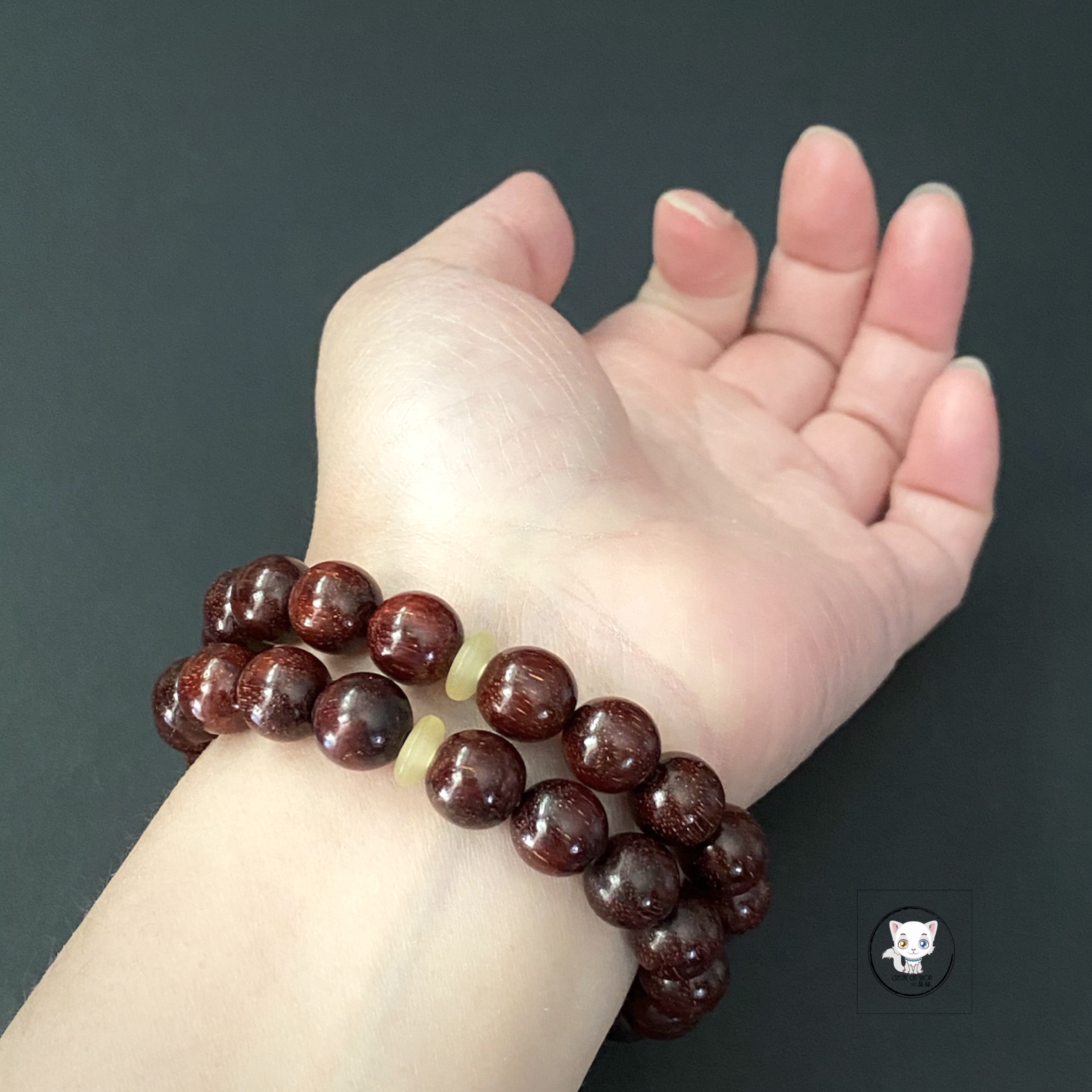 小葉紫檀木仿紅棗手鏈 10mm