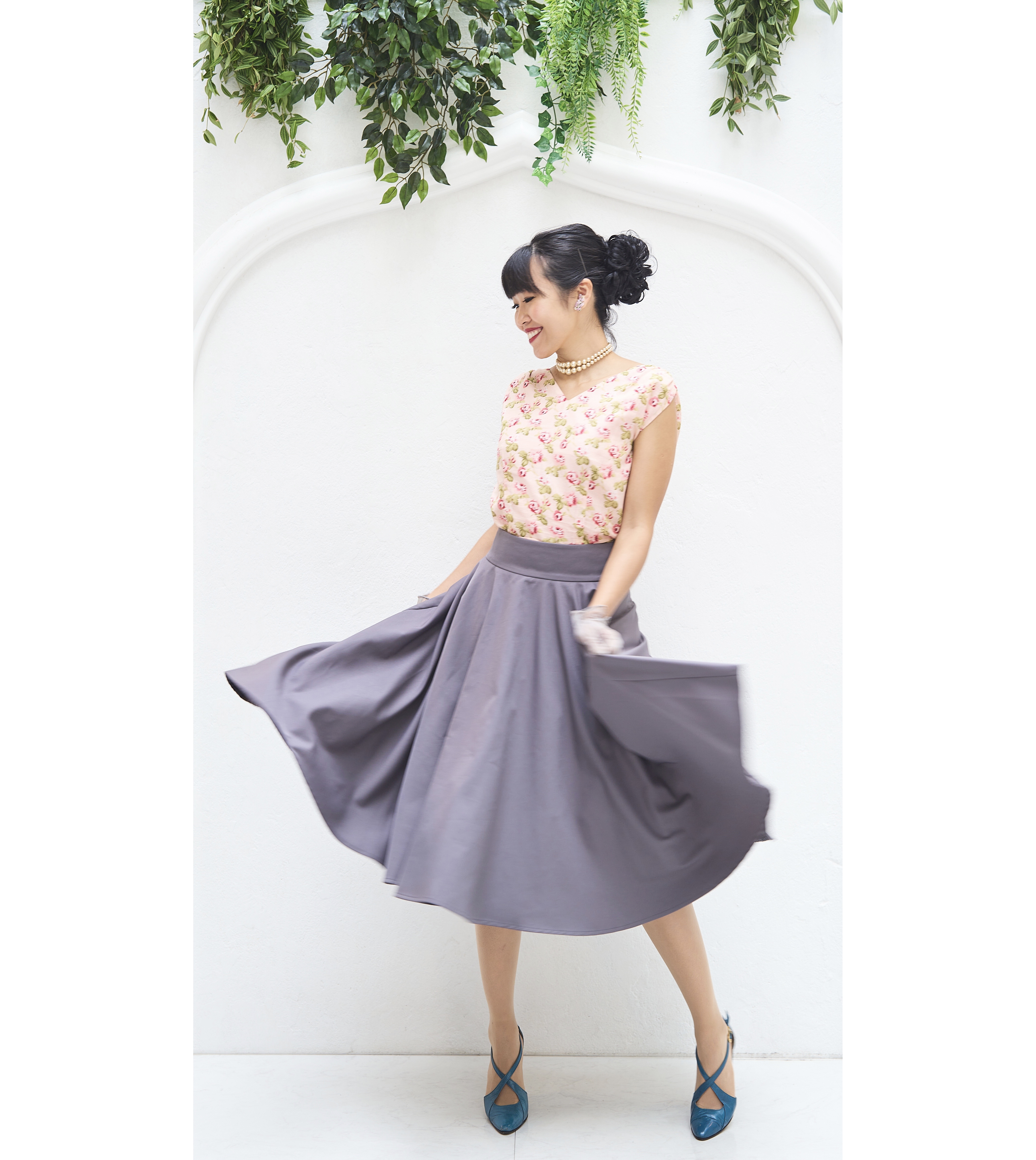 (Ready/Custom-Made) - Vintage High Waist Swing Table Skirt - 7 colour available (FM041）