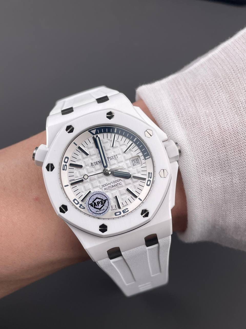 🚀皇家橡树15707 白陶瓷/42mm/3120一体机💯