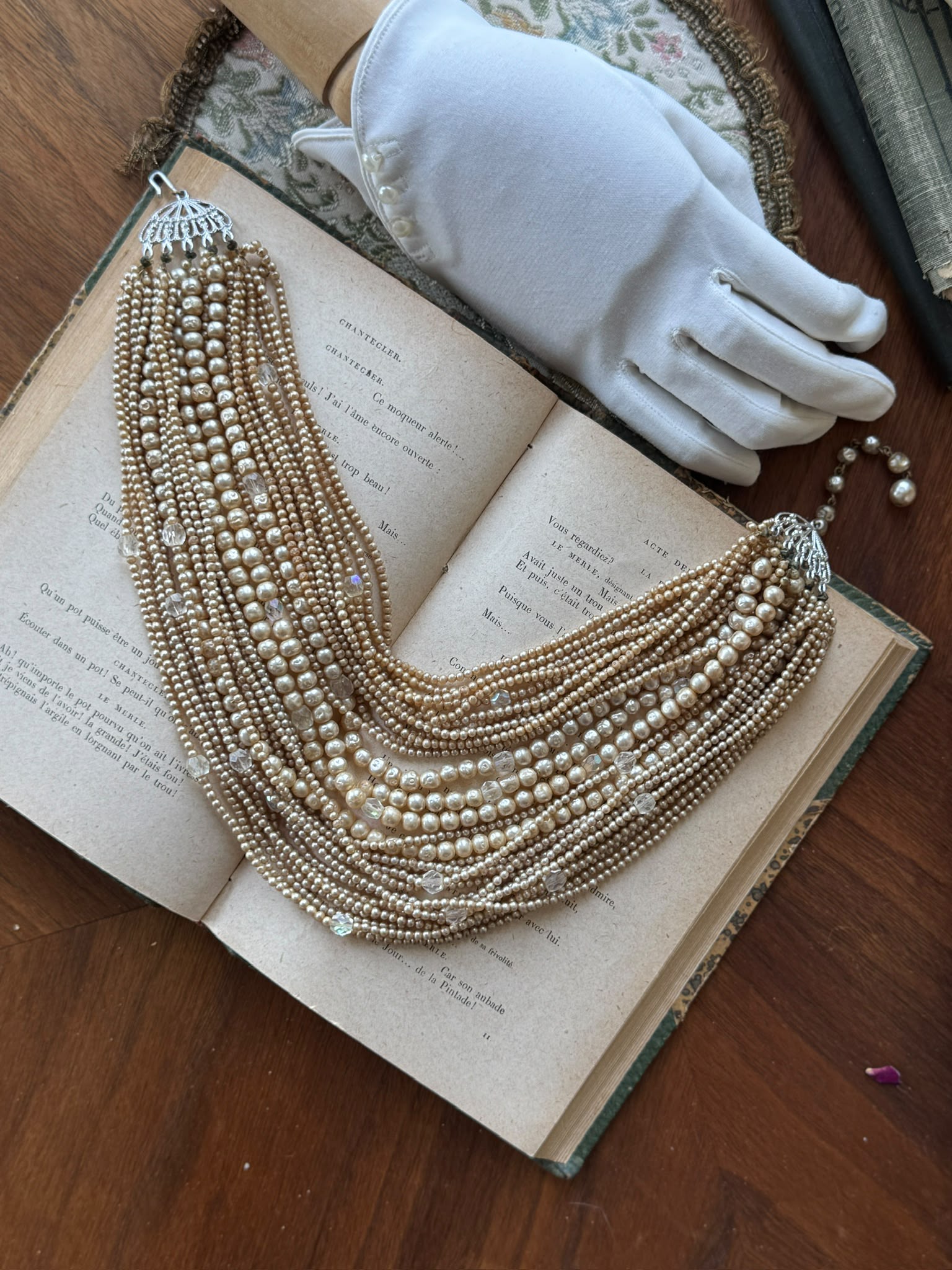 Vintage 1960s Multiple-Row Statement Princess Necklace (MT2648)