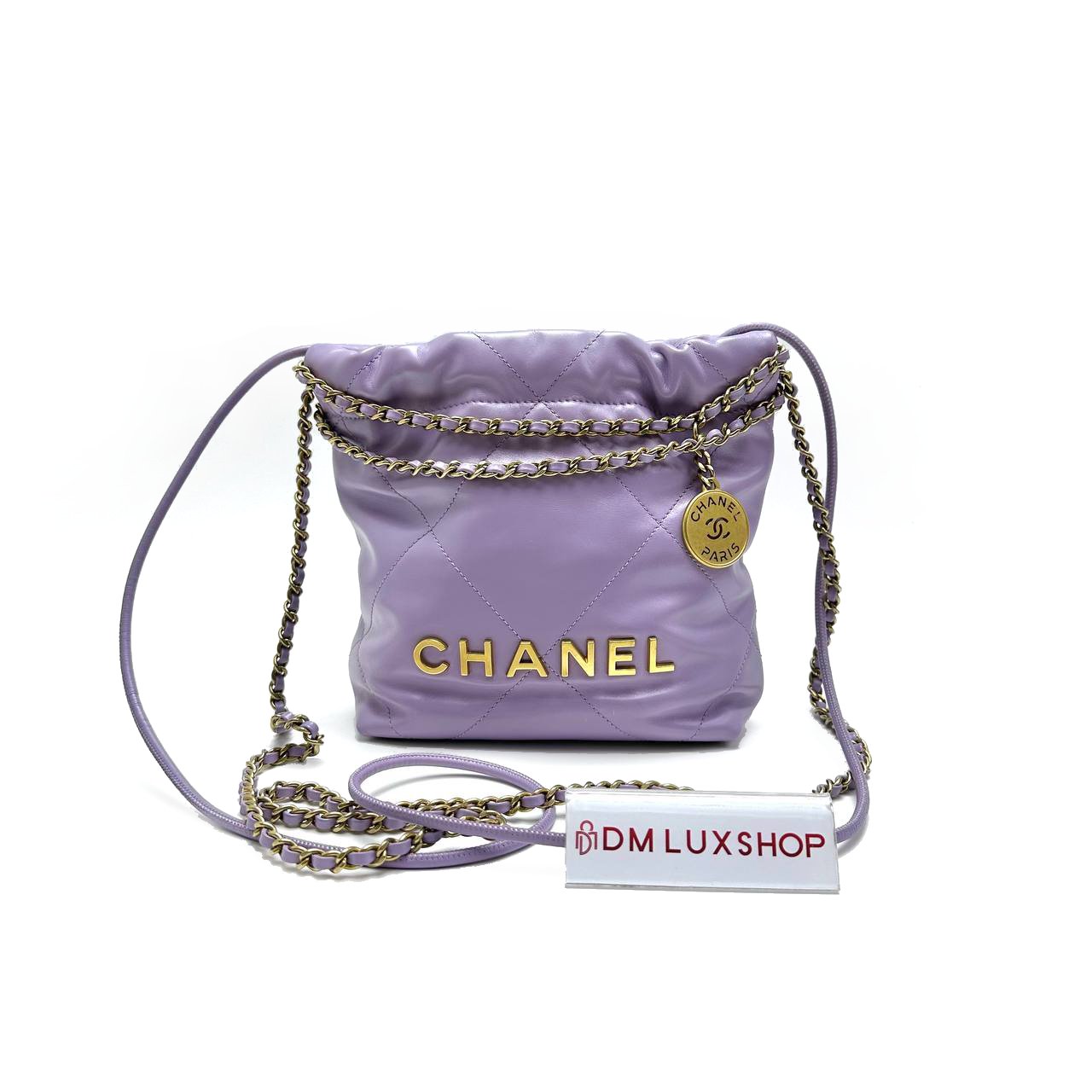 Chanel Light Purple Mini 22 Bag GHW (Microchip)