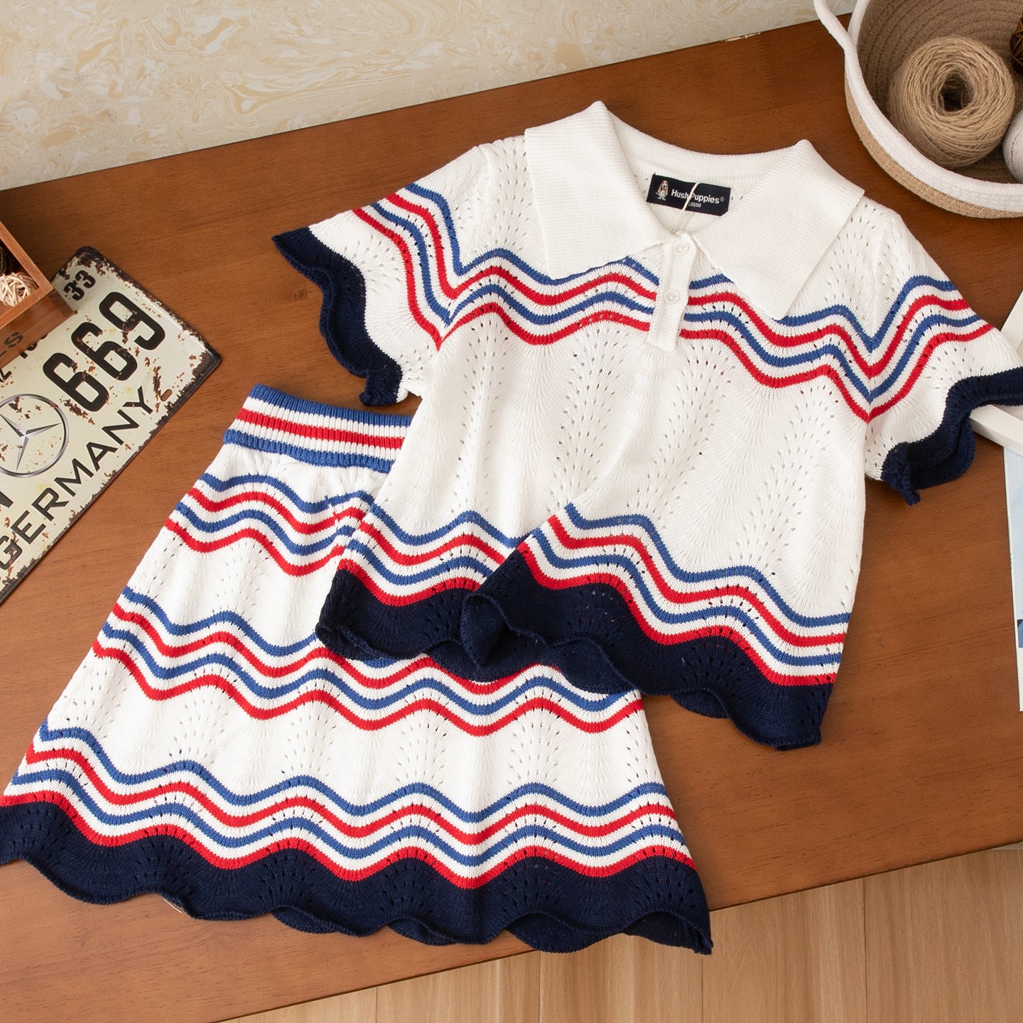 $188套。🌟 H ush Puppies 女童針織兩件套 🌟