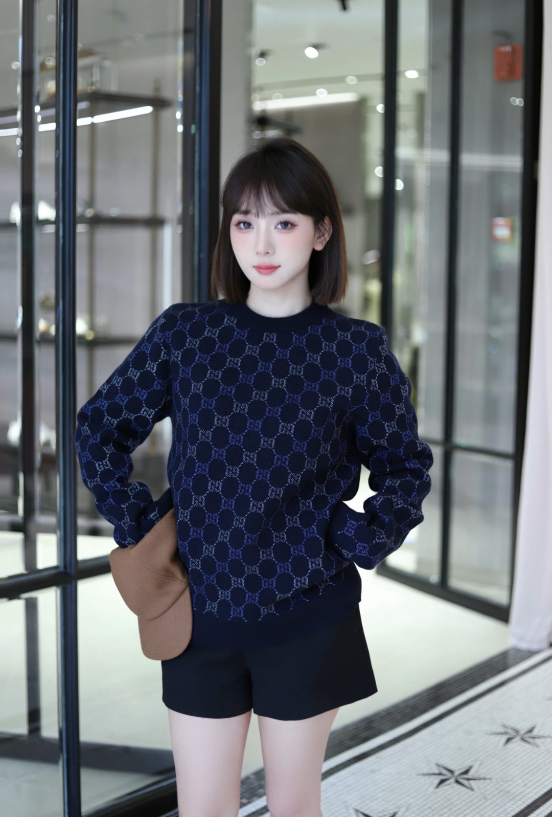 【頂級原單】GUCCI GG 提花羊毛圓領冷衫