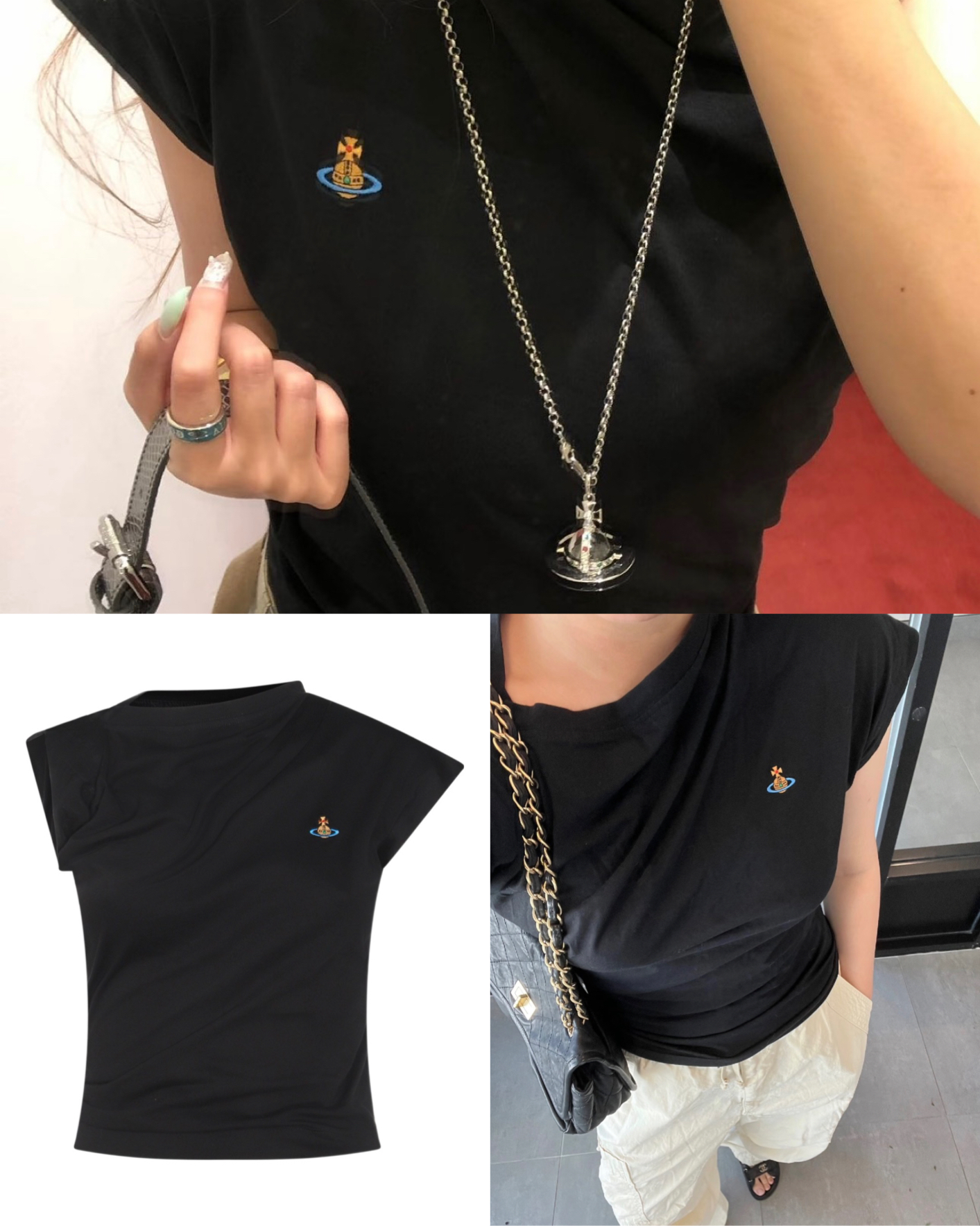 訂貨 ✈️ 折扣 Westwood 黑色不對稱 Tee Size XS/S/M/L