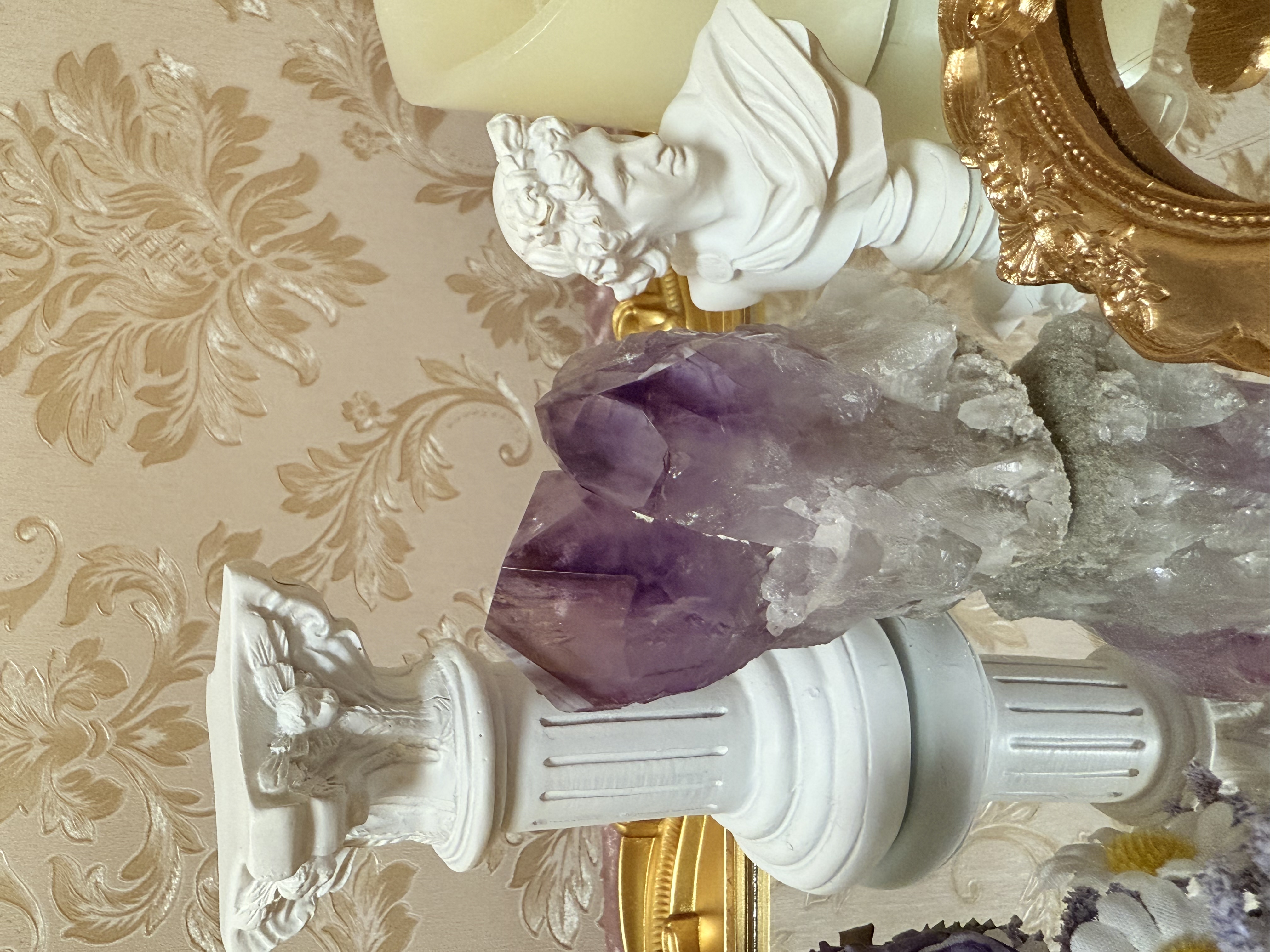 正宗巴西 ‧ 教堂風紫幻影原礦晶簇