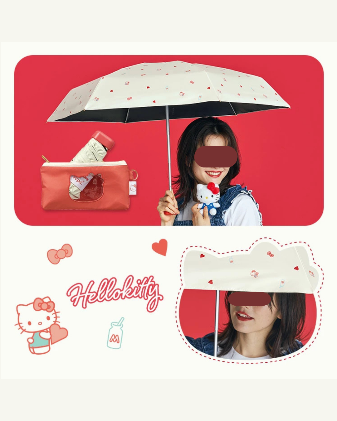 預購 / 代購【 2026SS 日本直送 Wpc. x Sanrio Characters 角色造型 晴雨 兩用 摺疊傘｜可愛粉絲必備！UV protection umbrella 】