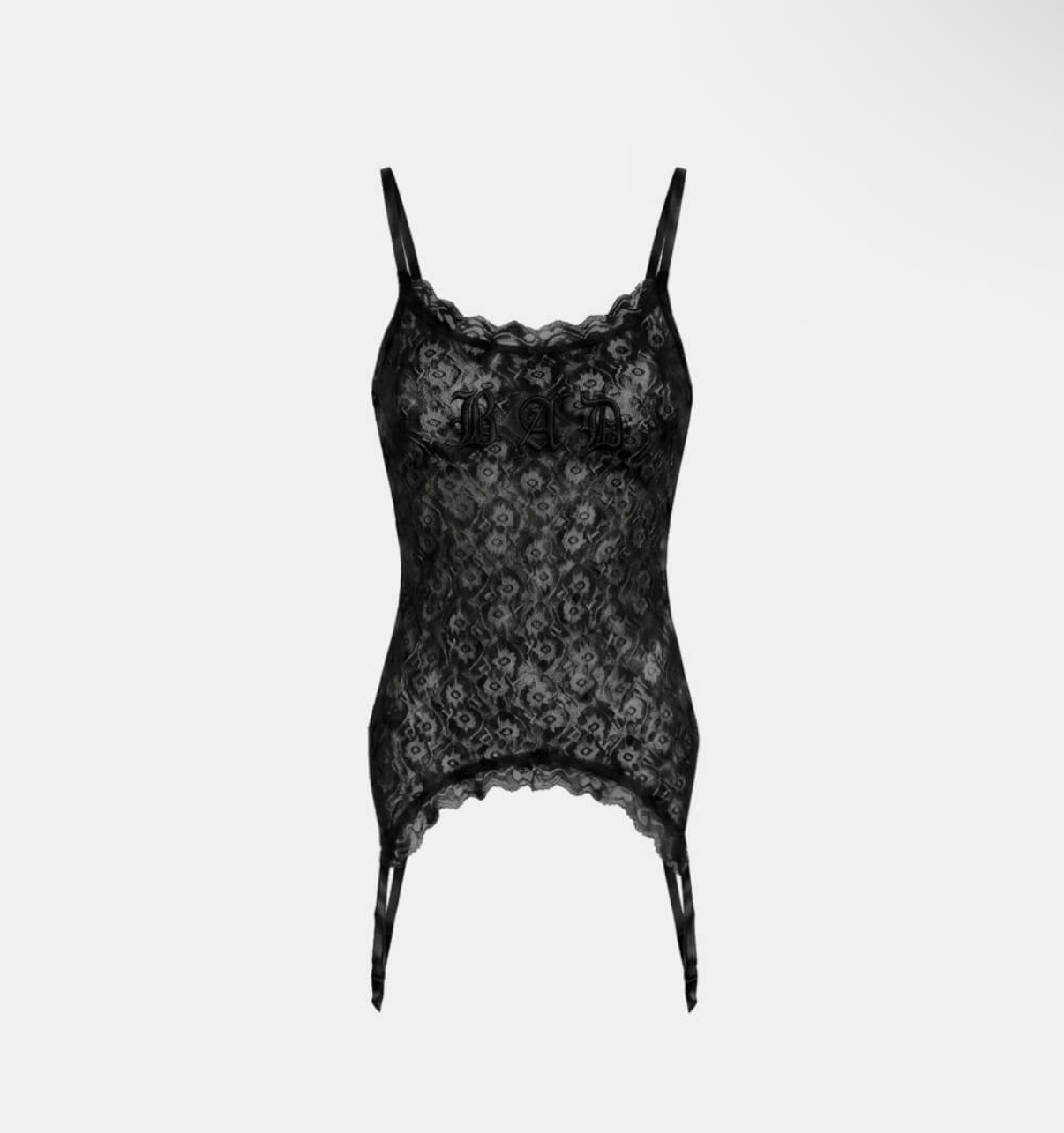 BADBLOOD新款[w-tnk26-042] Garter Lace Cami Tank - Black