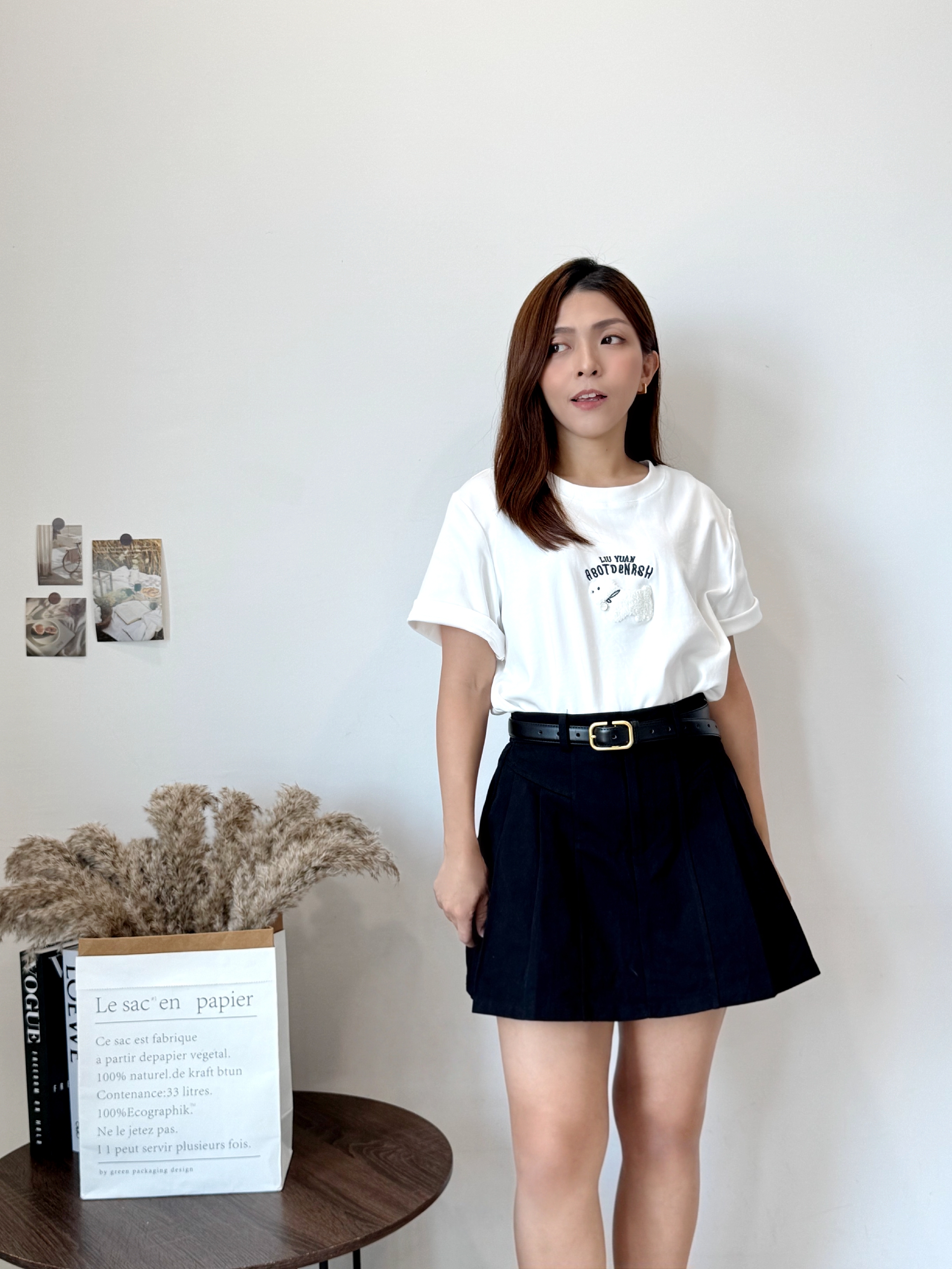 Fluffy Puppy Embroidery Casual Tee 韩系重工毛绒刺绣小奶狗短袖T恤 （ 3 Colours )