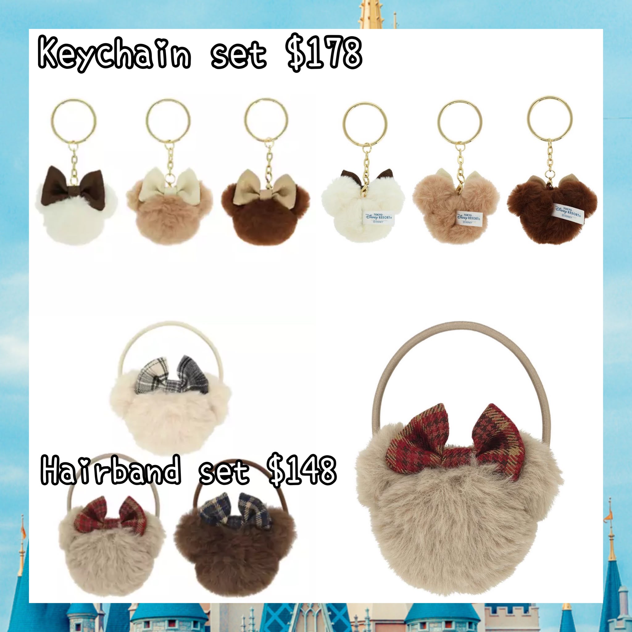 ：日本：DISNEYLAND 園區產品 22/10 日本發賣 KEYCHAIN SET HAIRBAND SET