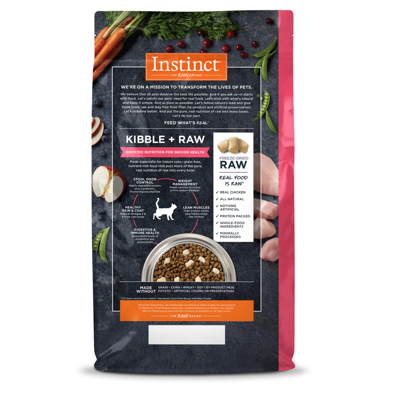Instinct 本能 Raw Boost 無穀物 凍乾生肉系列 室內貓專用糧 雞肉 5Lbs