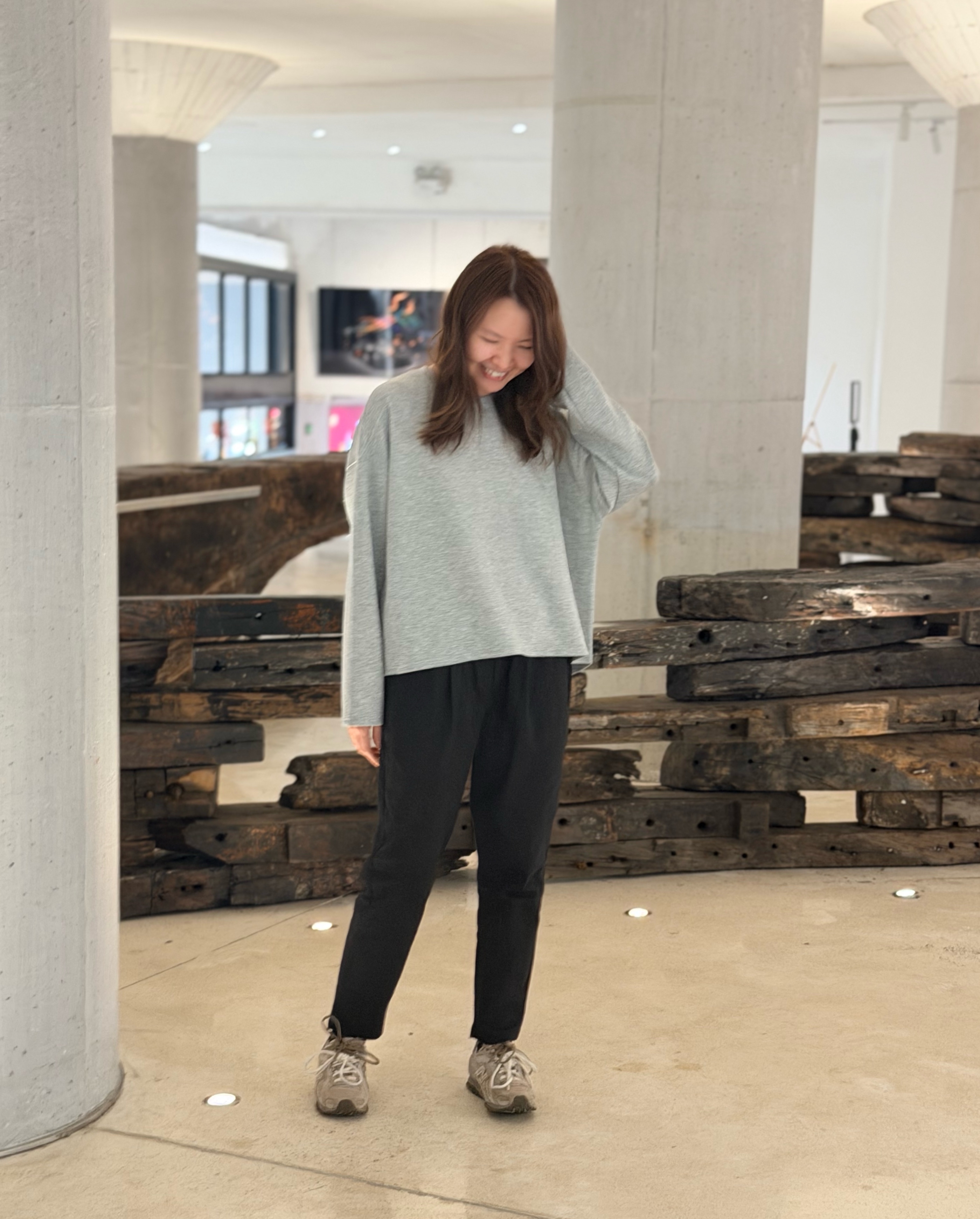 雲朵棉！微鬆造型上衣（淺灰色）