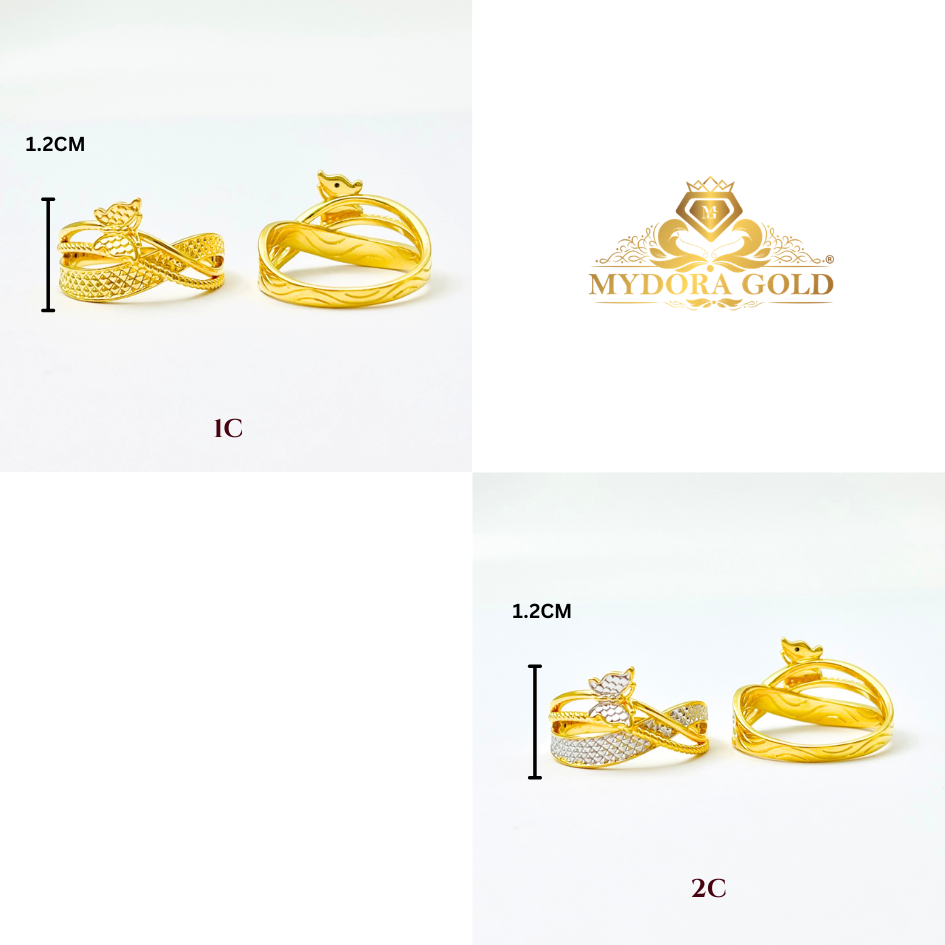 MYDORA Cincin Silang Butterfly Grace (5G) l EMAS 916/22K