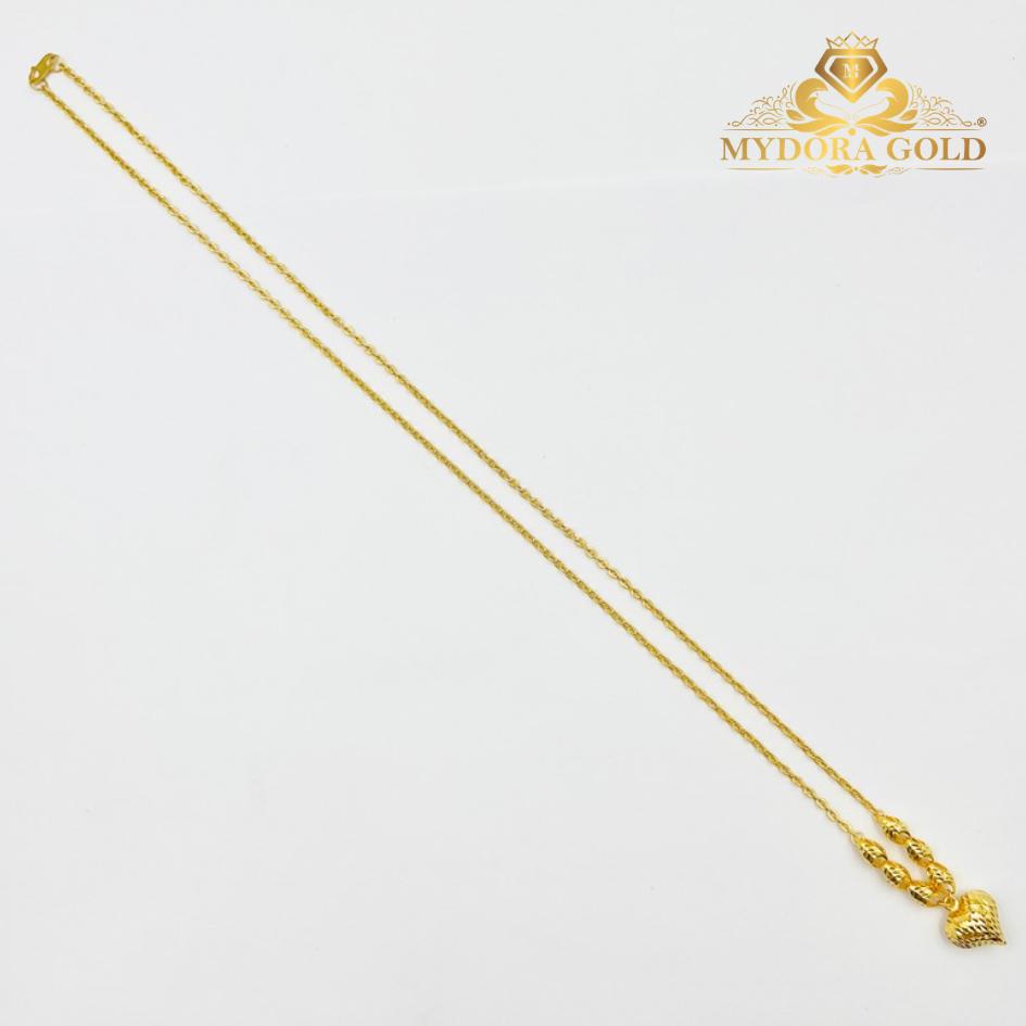 MYDORA Rantai Leher Sauh Matahari + Siput + Love Pahat l EMAS 916/22K